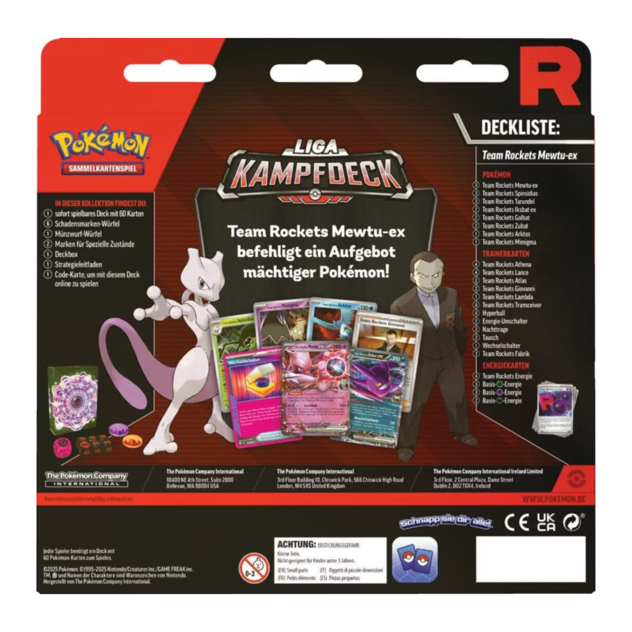 Pokémon - Deck de combat de la Ligue Mewtwo-ex de la Team Rocket - DE