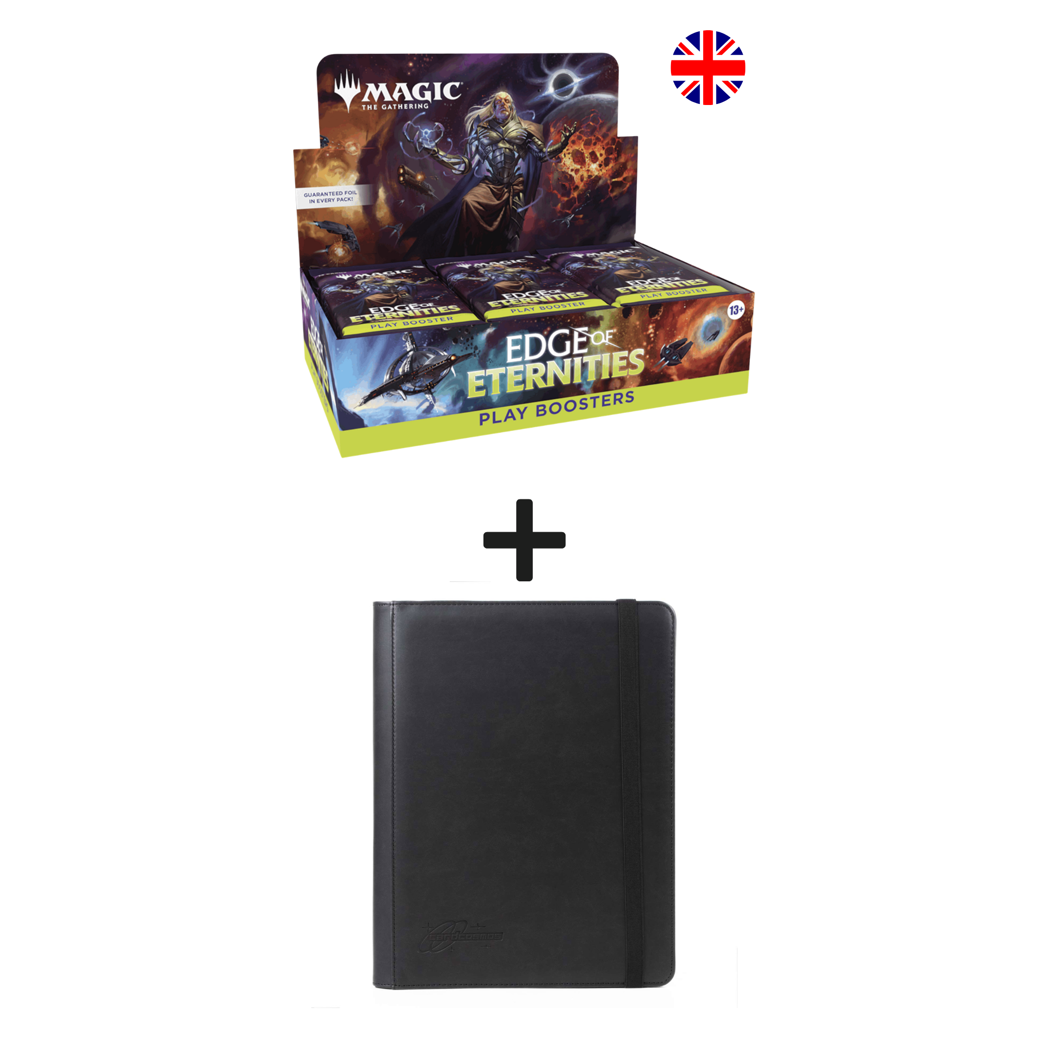 MTG Edge of Eternities Play Booster Box & Premium Black Binder Bundle