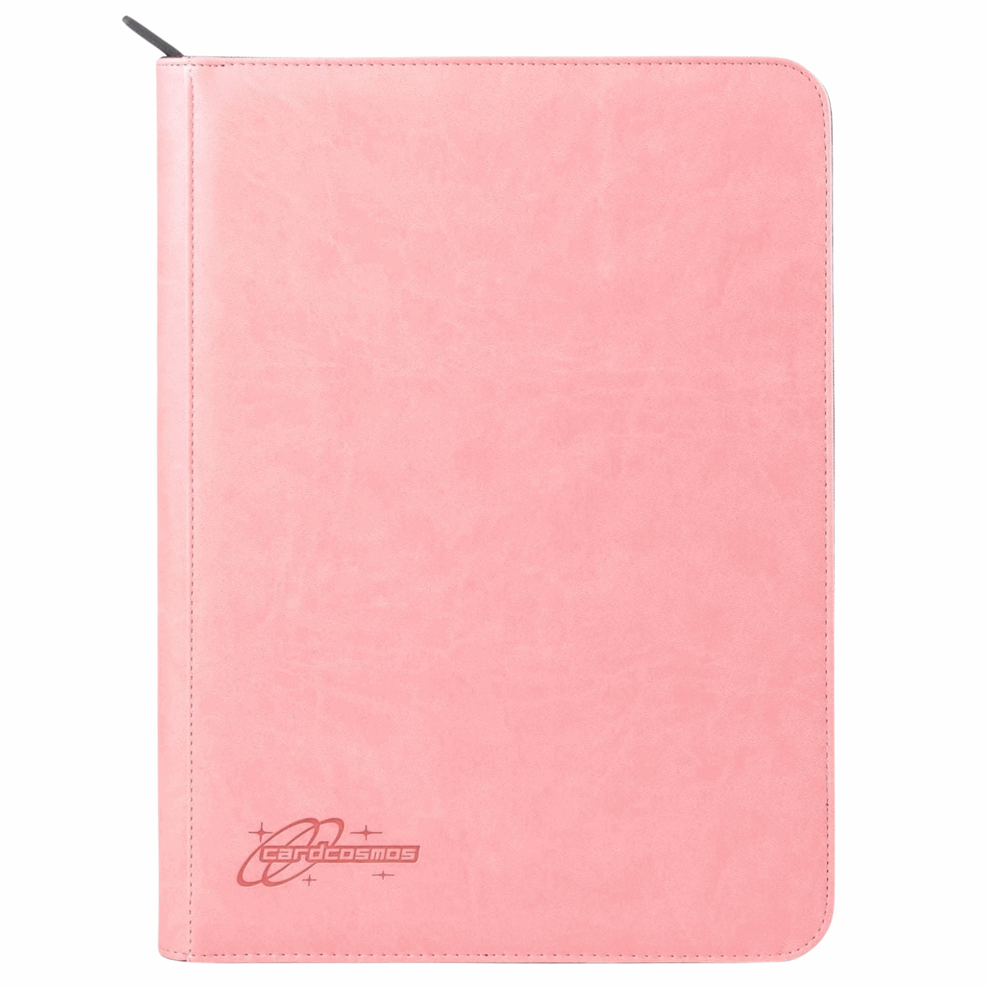 cardcosmos - 9 Pocket Zip Premium Leather Binder - Pink