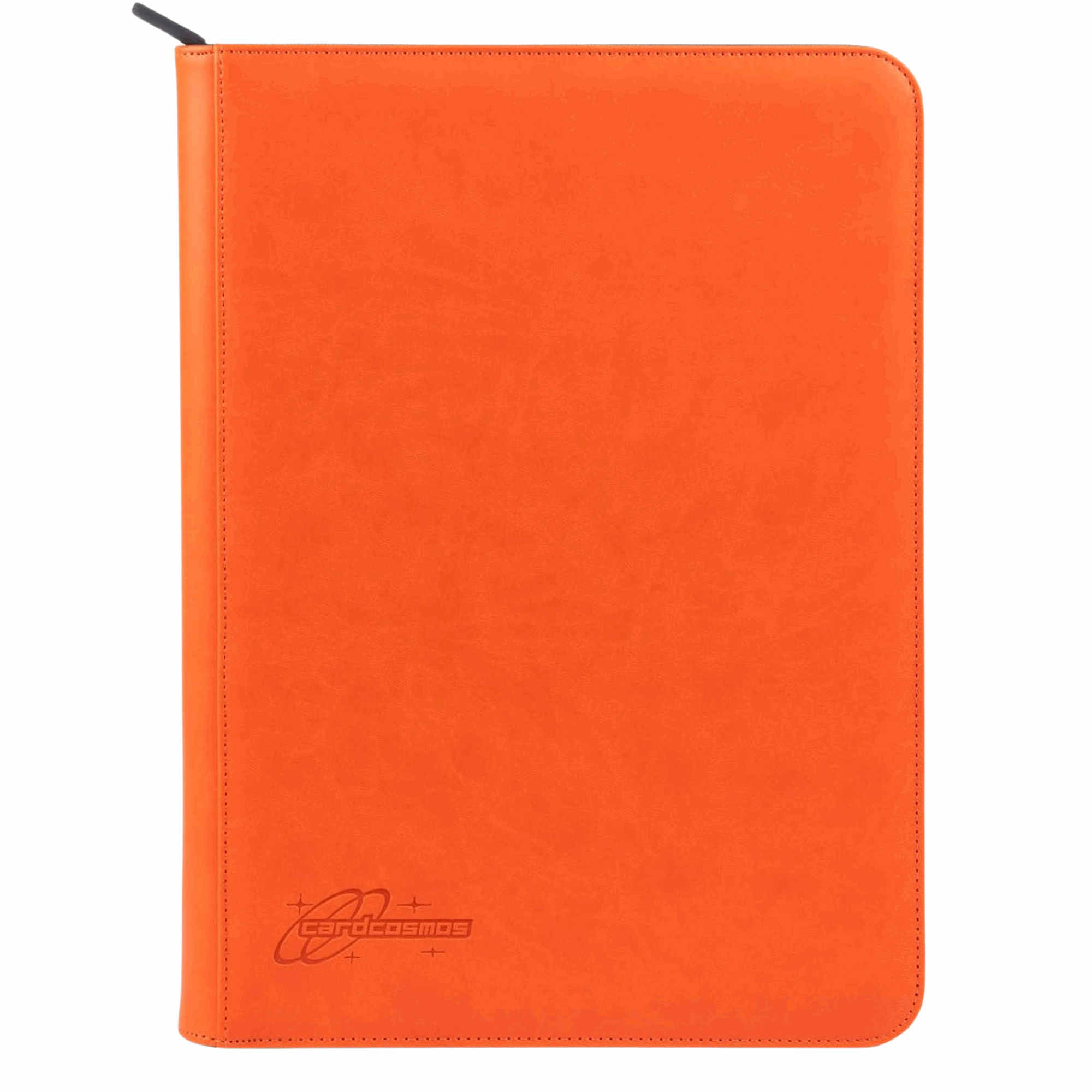 cardcosmos - 9 Pocket Zip Premium Leather Binder - Orange
