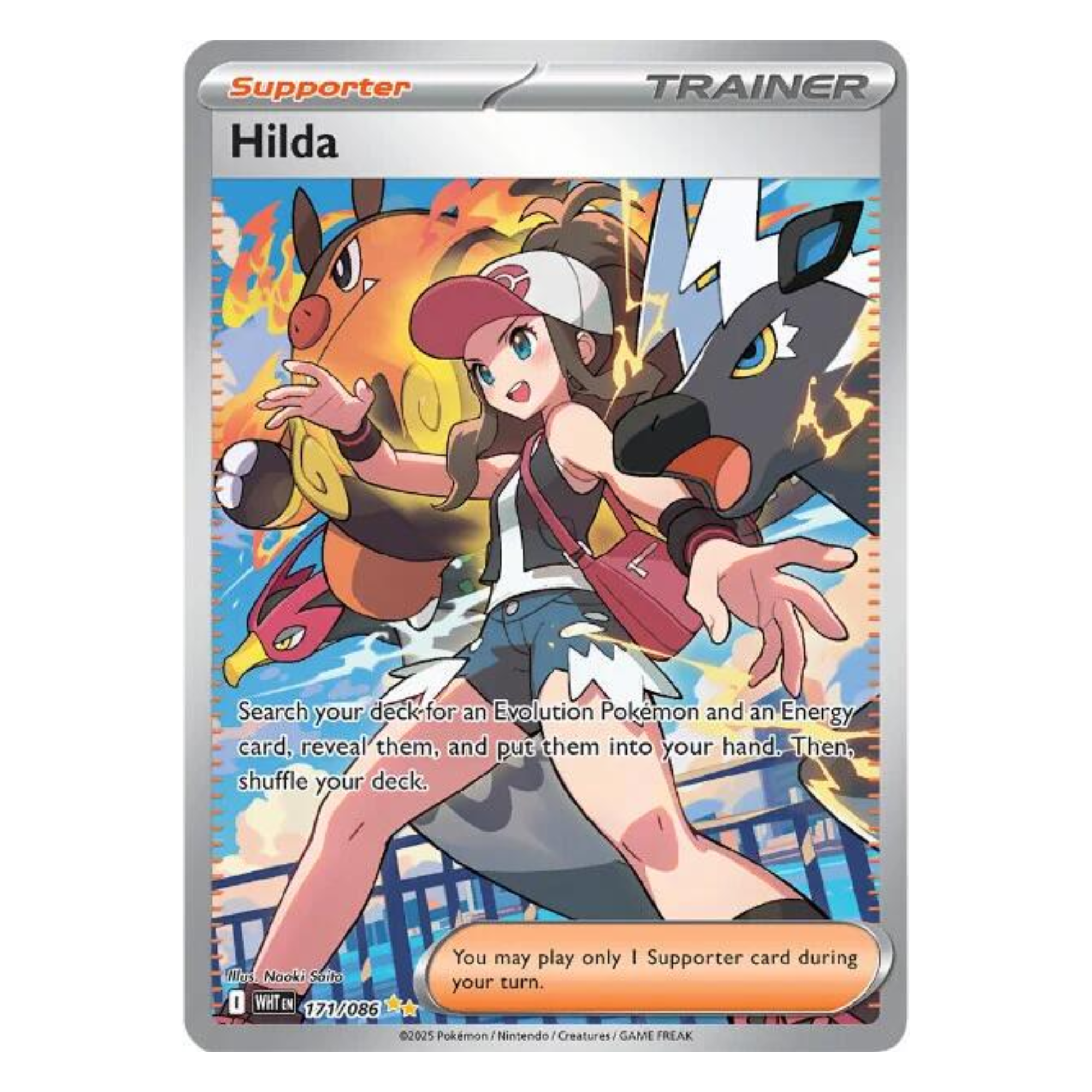 Pokémon - Hilda SIR #171 (White Flare) – BGS 8 NM-MT