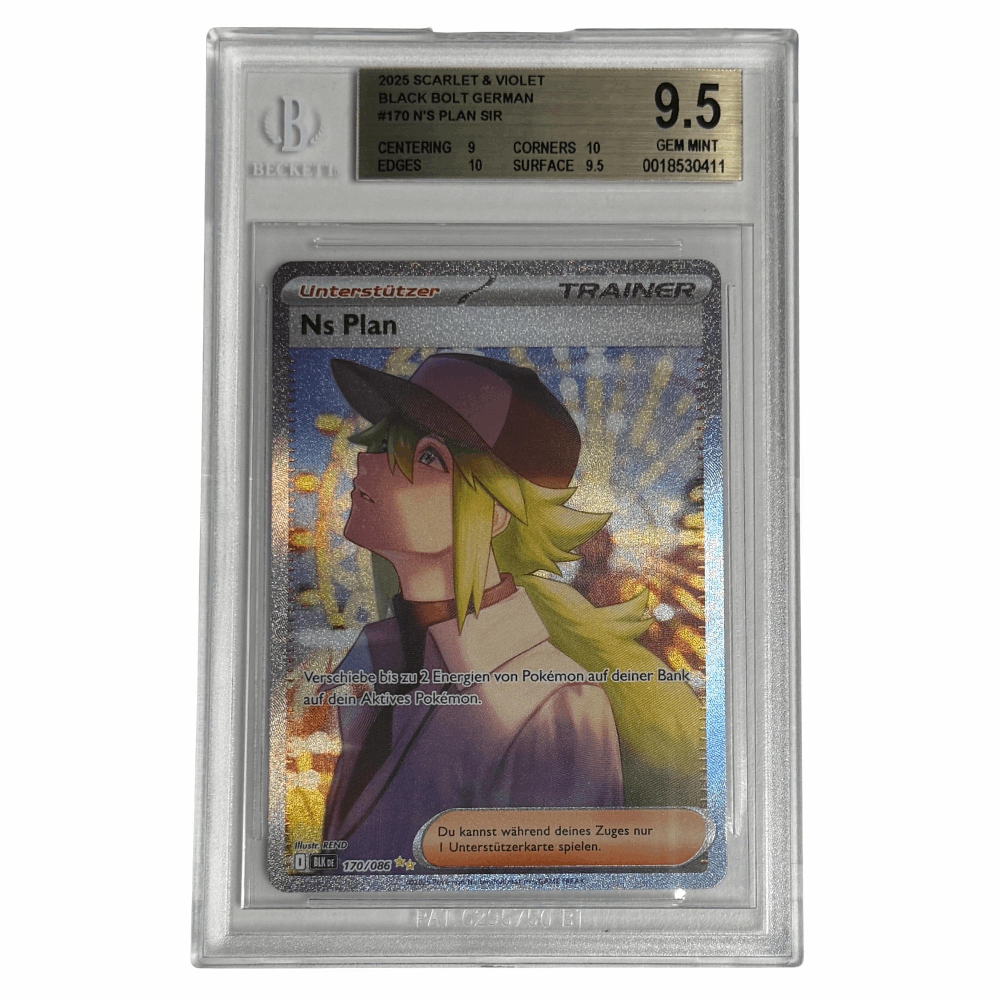 Pokémon - N’s Plan SIR #170 (Black Bolt) – BGS 9.5 Gem Mint