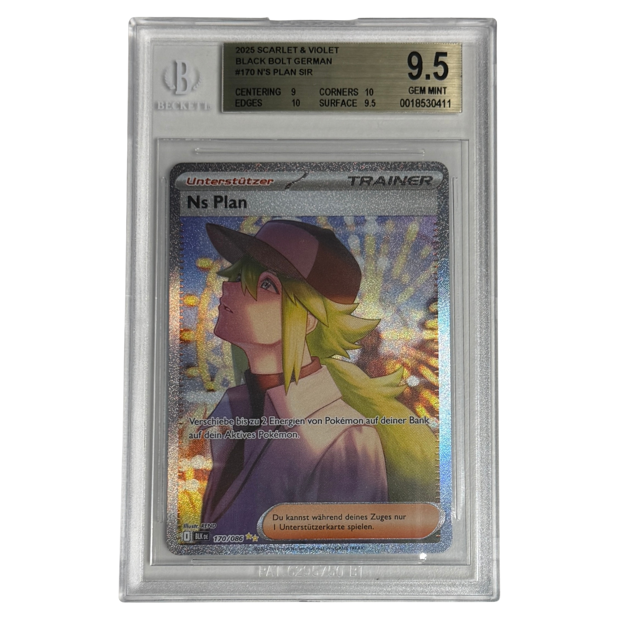Pokémon - N’s Plan SIR #170 (Black Bolt) – BGS 9.5 Gem Mint
