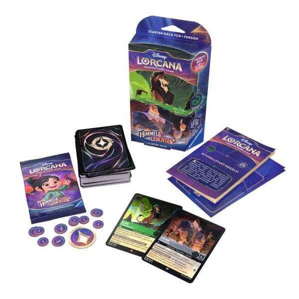 Disney Lorcana - Himmelsleuchten: Starter Deck Smaragd und Stahl - Scar und Kronk - DE
