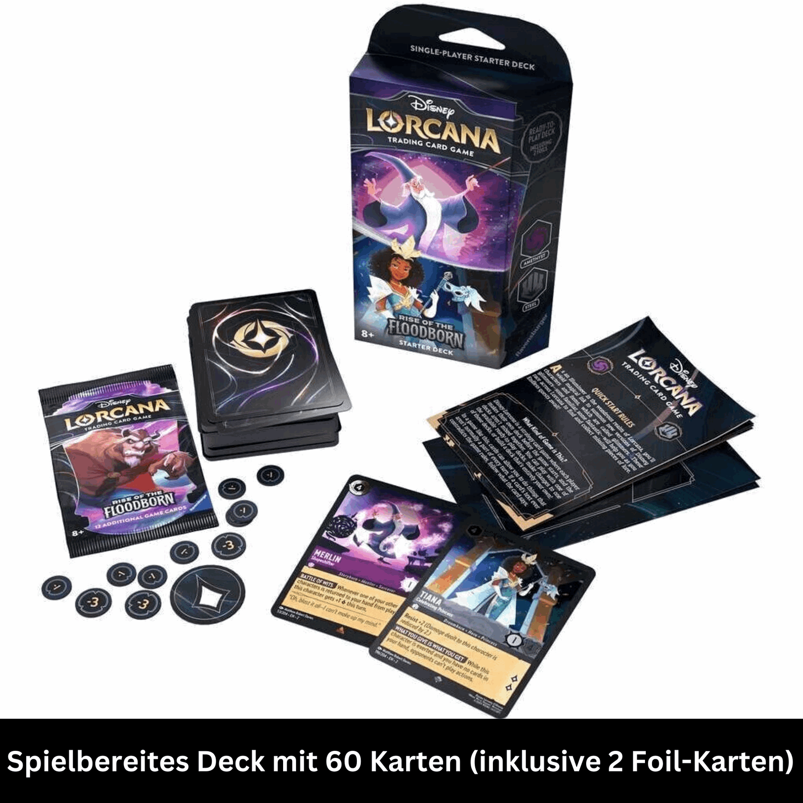 Disney Lorcana - Rise of the Floodborn Starter Deck - Amethyst / Steel - EN - cardcosmos