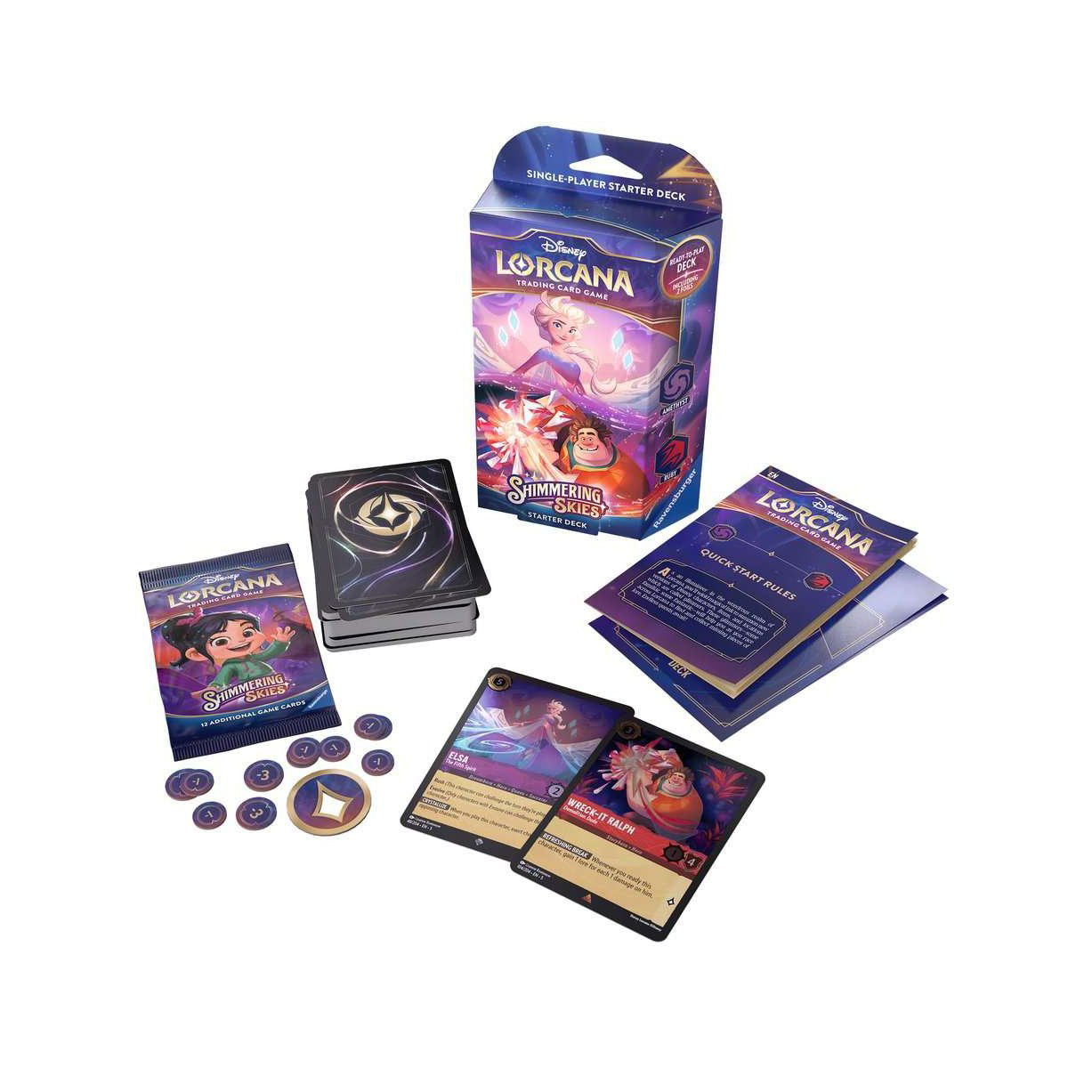 Disney Lorcana - Shimmering Skies: Starter Deck Amethyst and Ruby - Elsa and Ralph - EN - cardcosmos