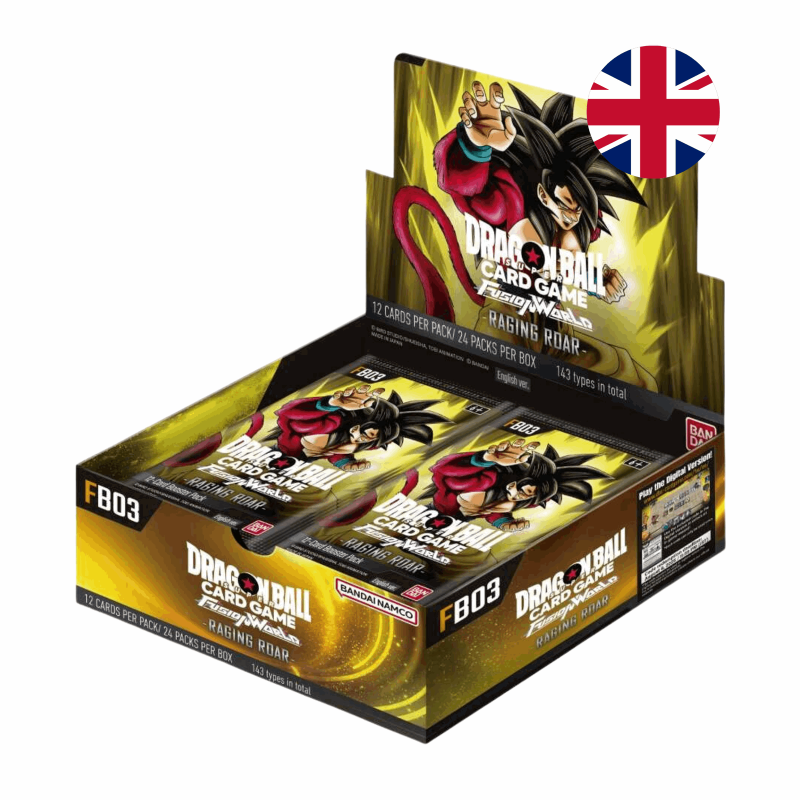 Dragon Ball Super Card Game - Raging Roar Fusion World - FB03 Booster Display - EN - cardcosmos