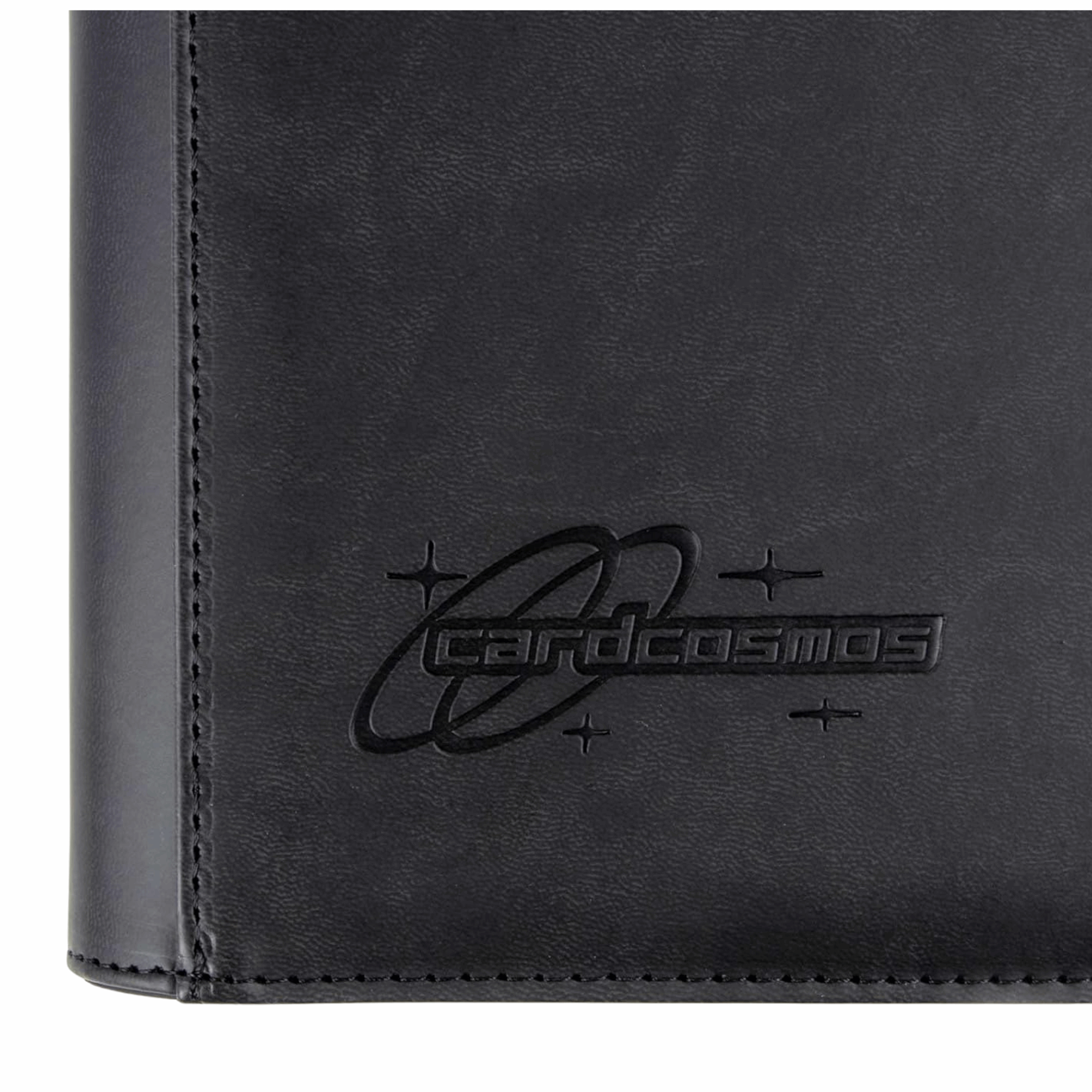 cardcosmos - 9 Pocket Strap Premium Leather Binder - Schwarz