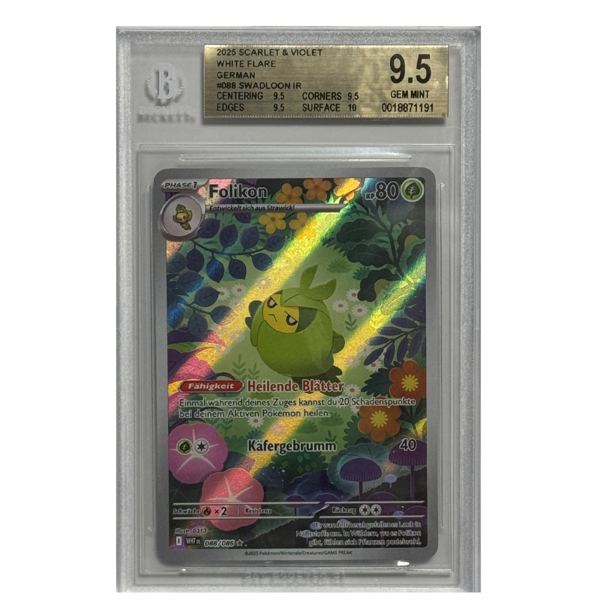 Pokémon – Folikon IR #088 (White Flare) – BGS 9.5 Gem Mint - Cardcosmos