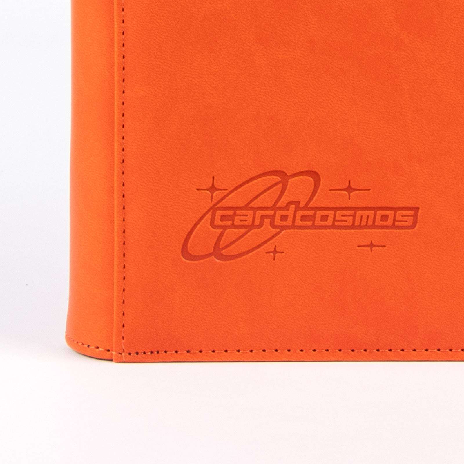 cardcosmos - 9 Pocket Zip Premium Leather Binder - Orange