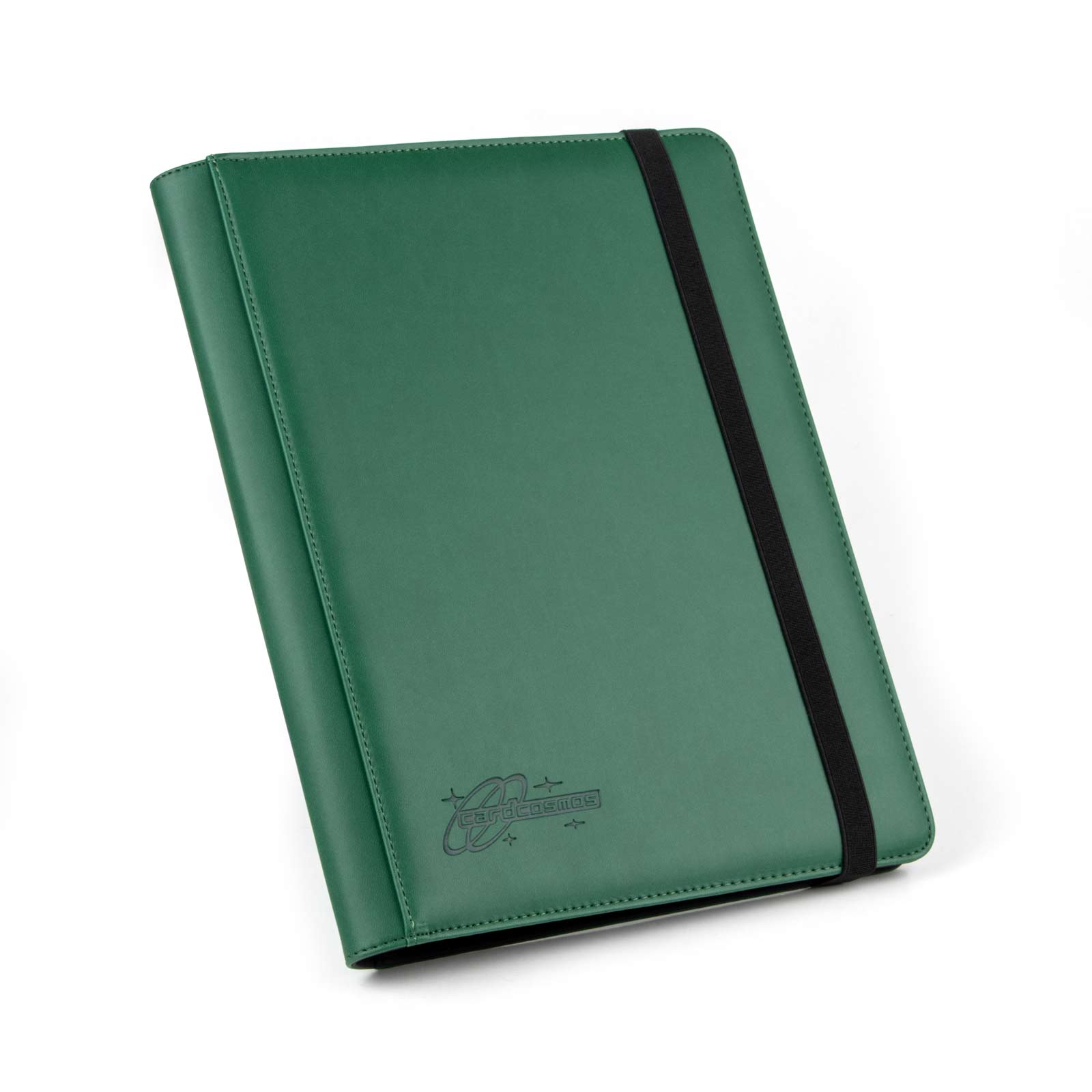 cardcosmos - 9 Pocket Strap Premium Leather Binder - Dunkelgrün