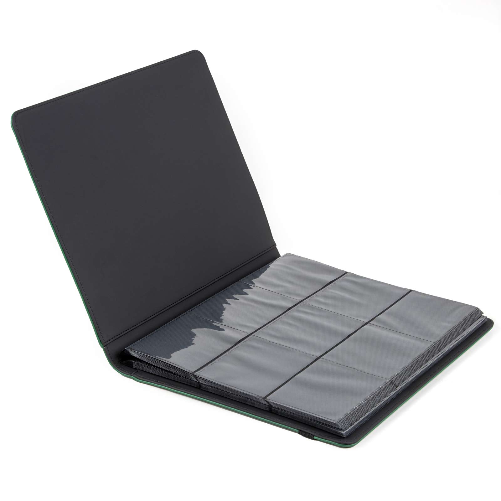 cardcosmos - 9 Pocket Strap Premium Leather Binder - Dunkelgrün