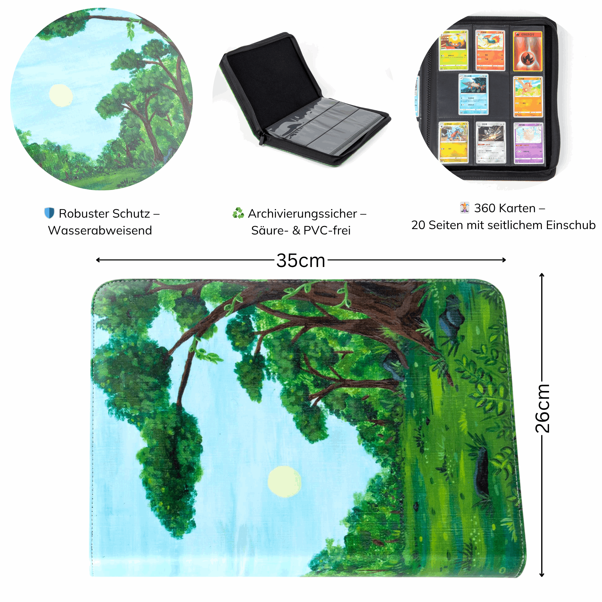 cardcosmos - Artwork 9 Pocket Zip Binder - Forest Sunrise
