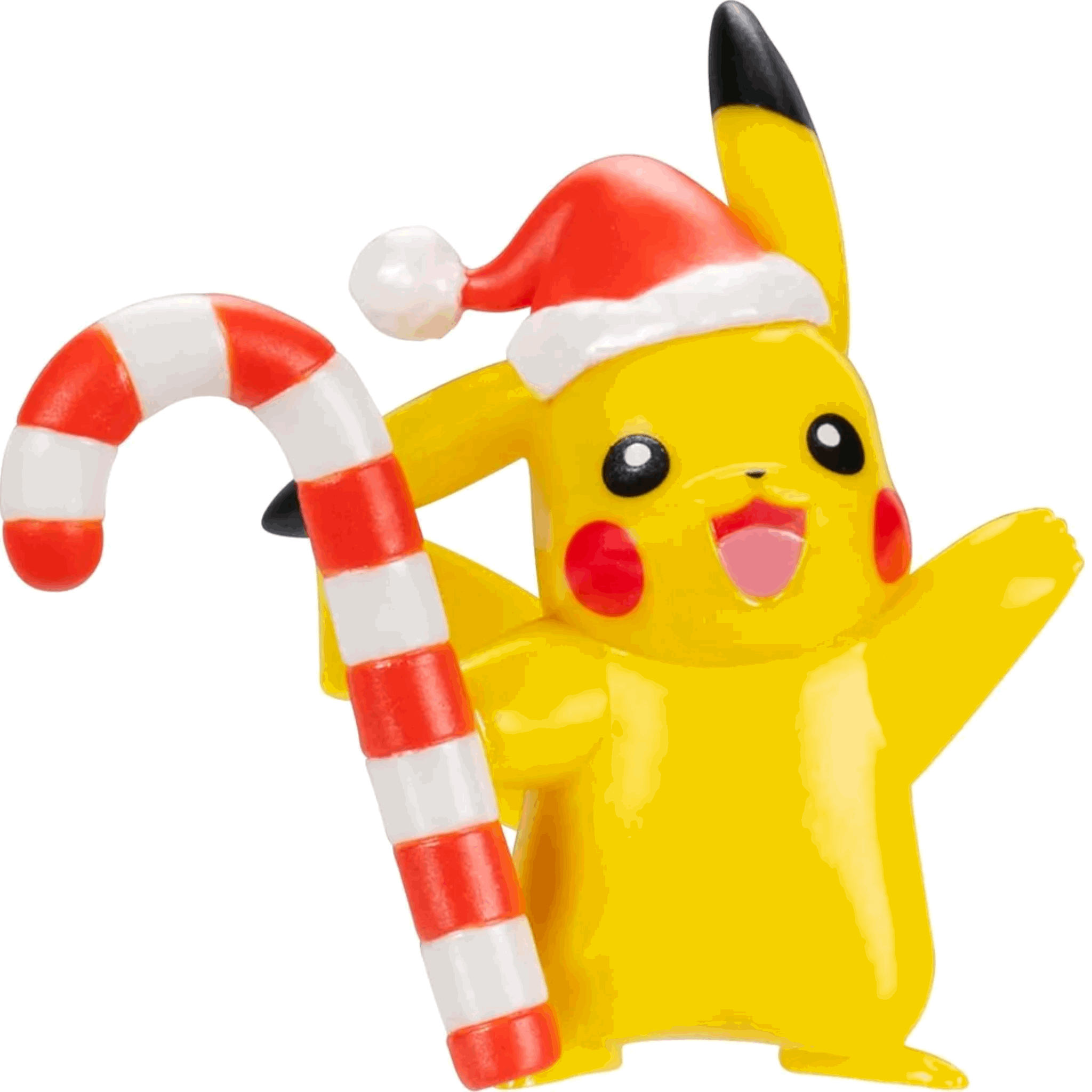 Pokémon - Holiday Figures Calendar - EN Pikachu mit weihnachtsmütze und zuckerstange