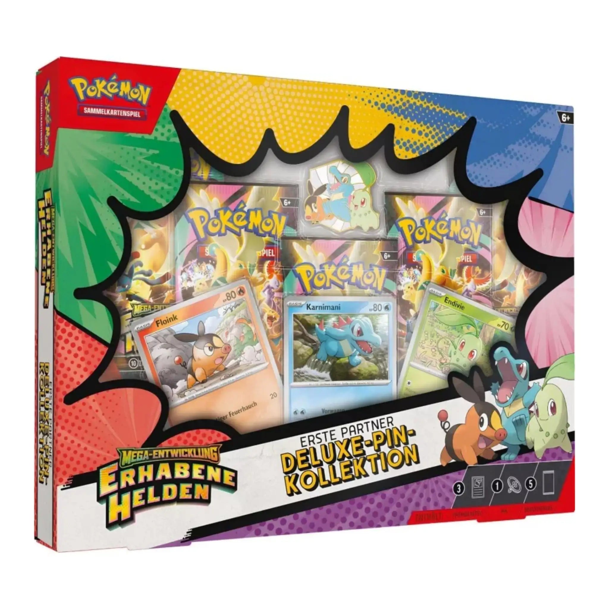 Pokémon - Erhabene Helden Deluxe Pin Kollektion Erste Partner - DE