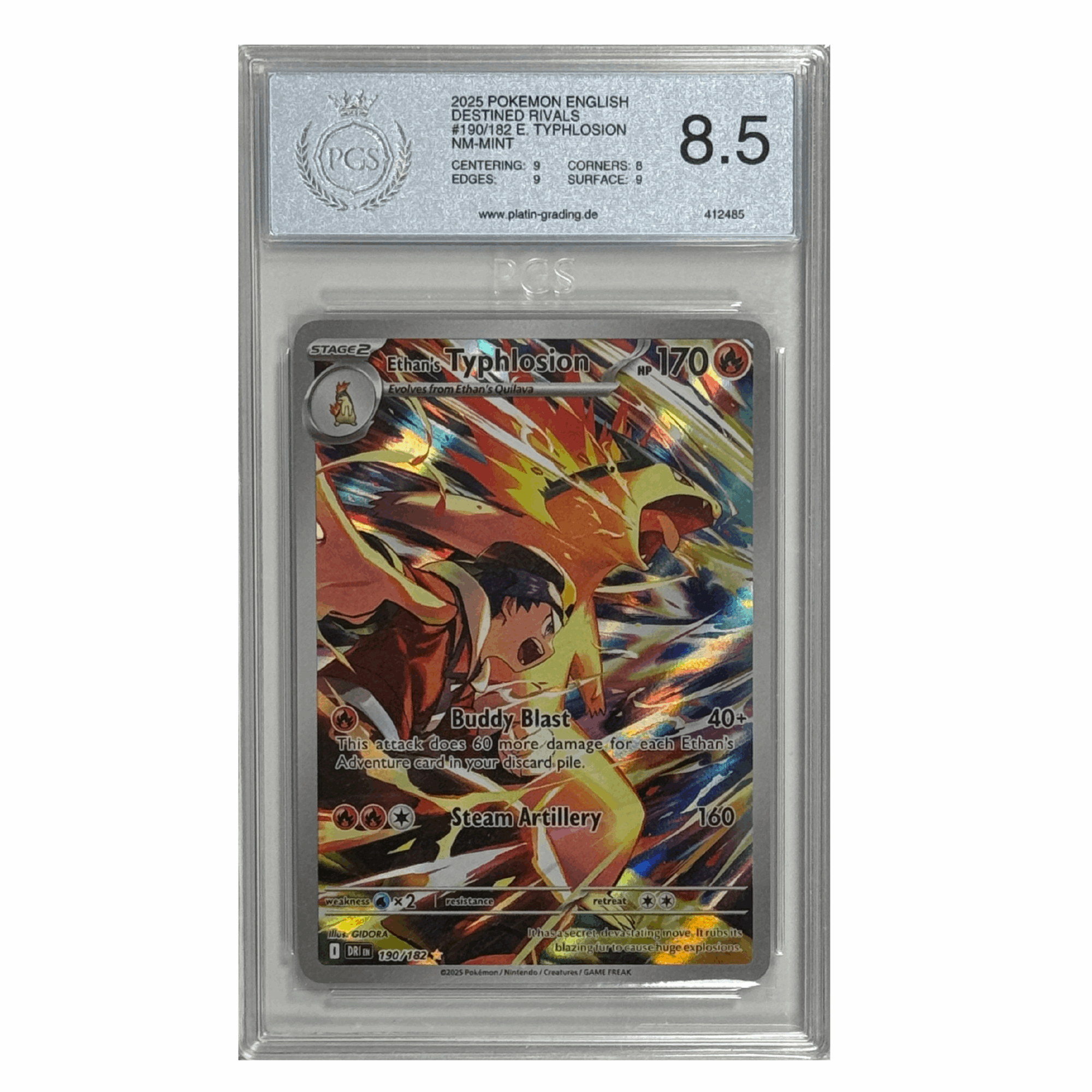 Pokémon - Ethan’s Typhlosion IR #190 (Destined Rivals) – PGS 8.5 NM-Mint