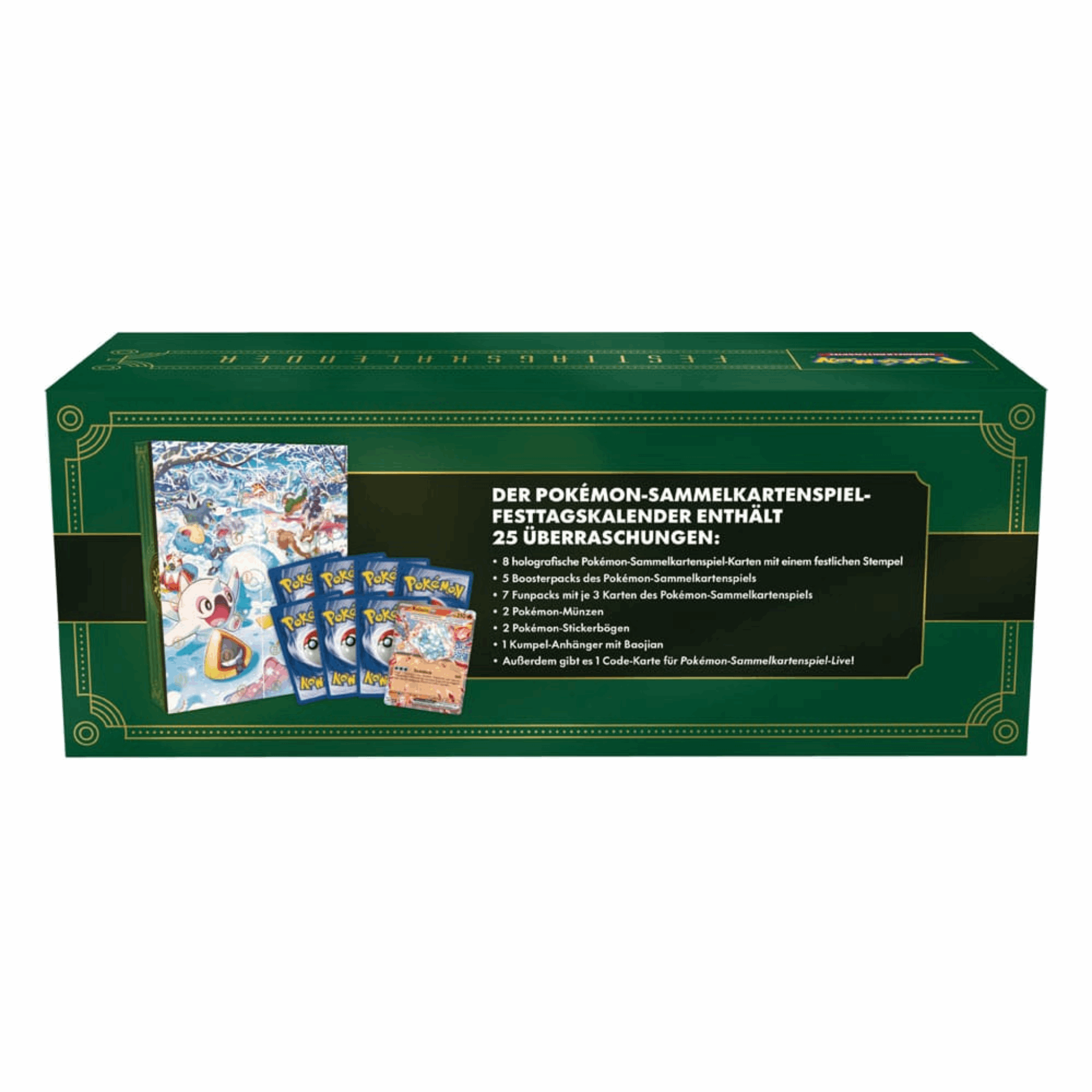 Pokémon - Festtagskalender 2024 - DE Verackungsrückseite