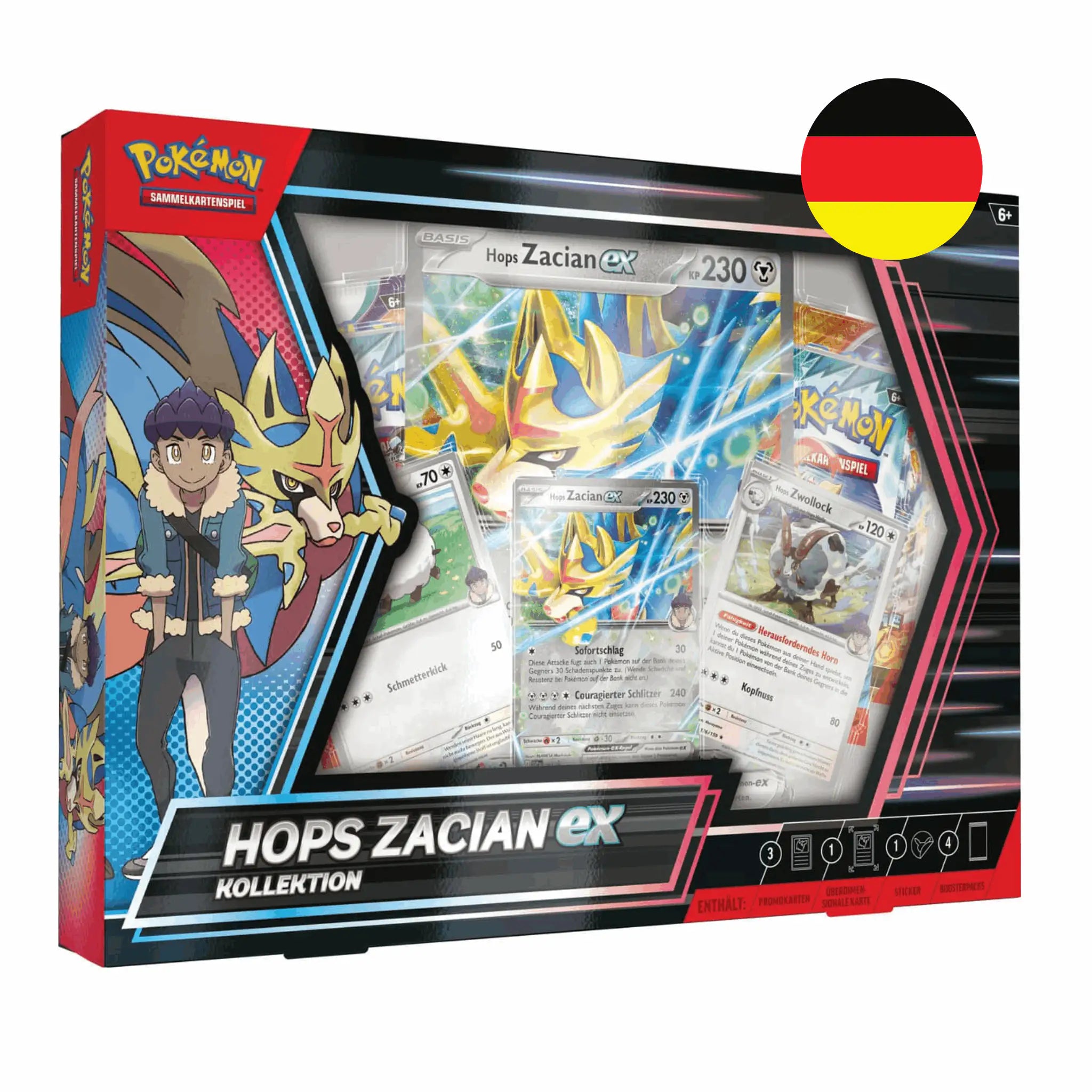 Pokémon - Karmesin & Purpur: Reisegefährten Hop's Zacian ex Box - DE