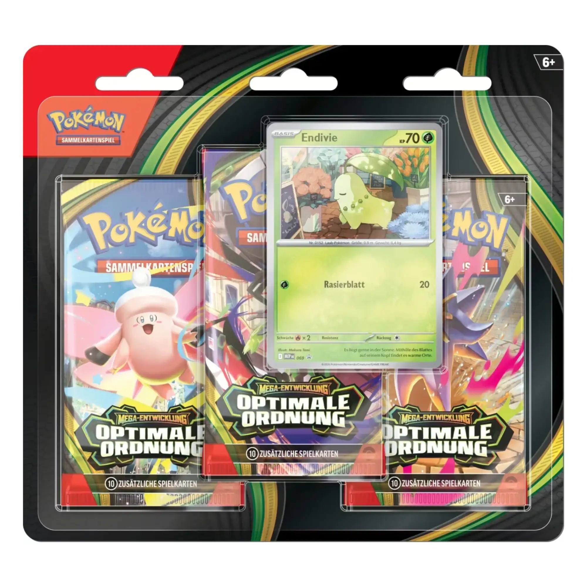 Pokémon - Mega-Entwicklung: Optimale Ordnung 3-Pack Blister Endivie - DE