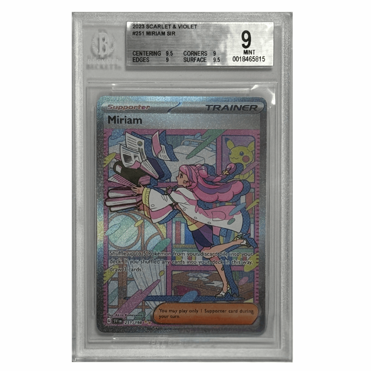 Pokémon - Miriam SIR #251 (Scarlet & Violet) – BGS 9 Mint