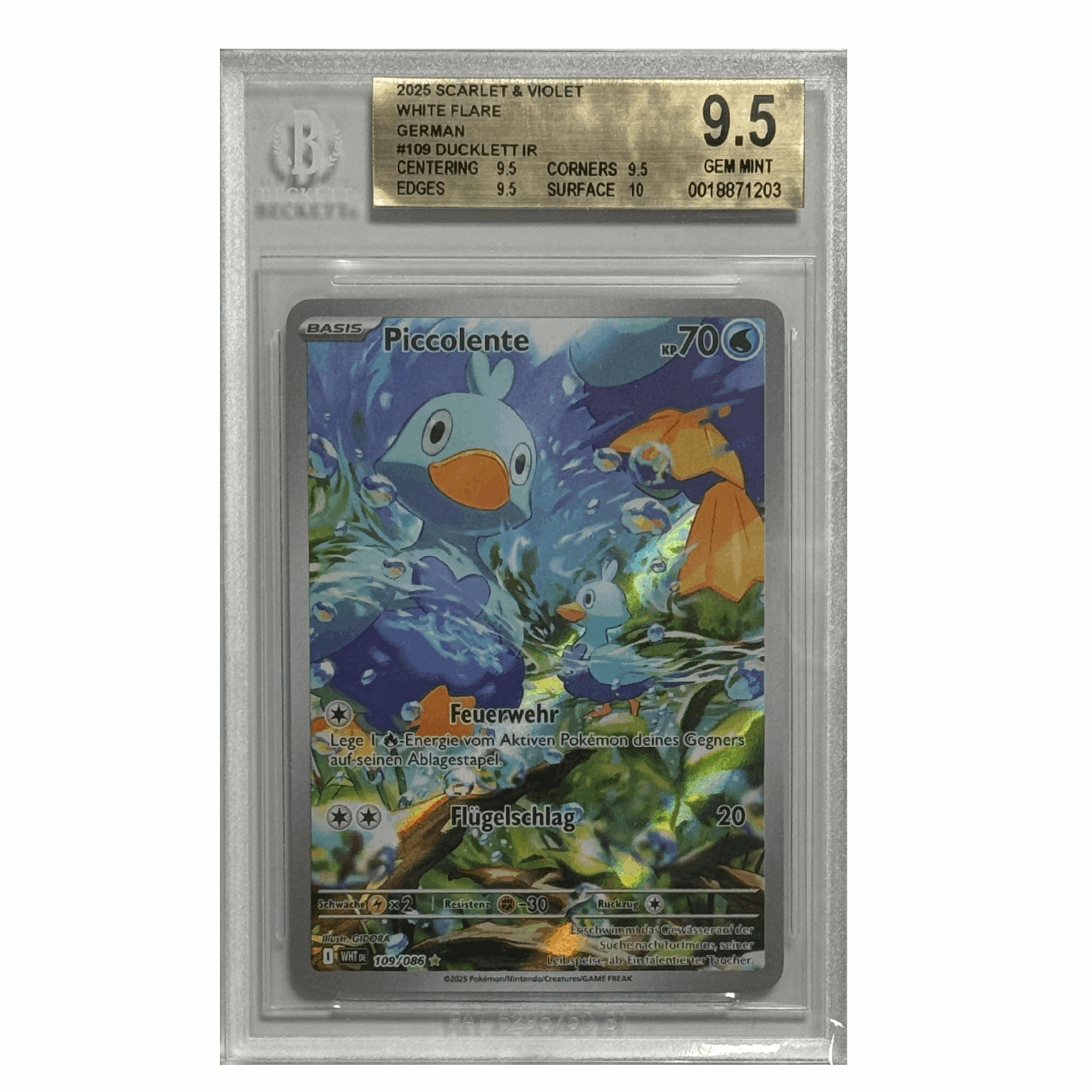 Pokémon - Piccolente IR #109 (White Flare) – BGS 9.5 Gem Mint
