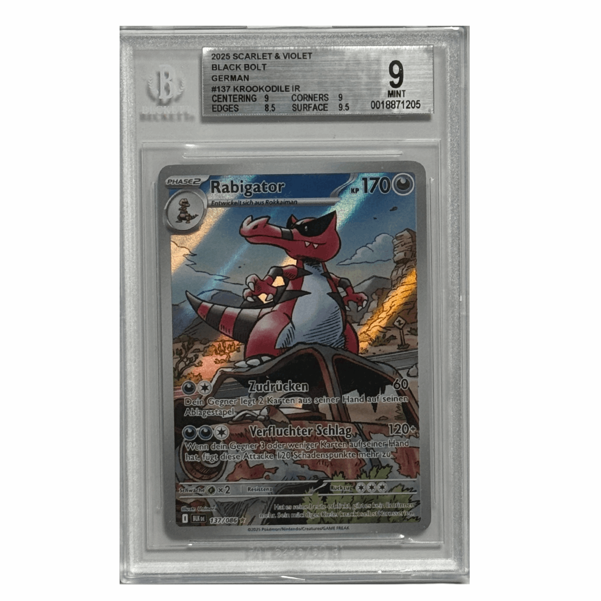 Pokémon - Rabigator IR #137 (Black Bolt) – BGS 9 Mint