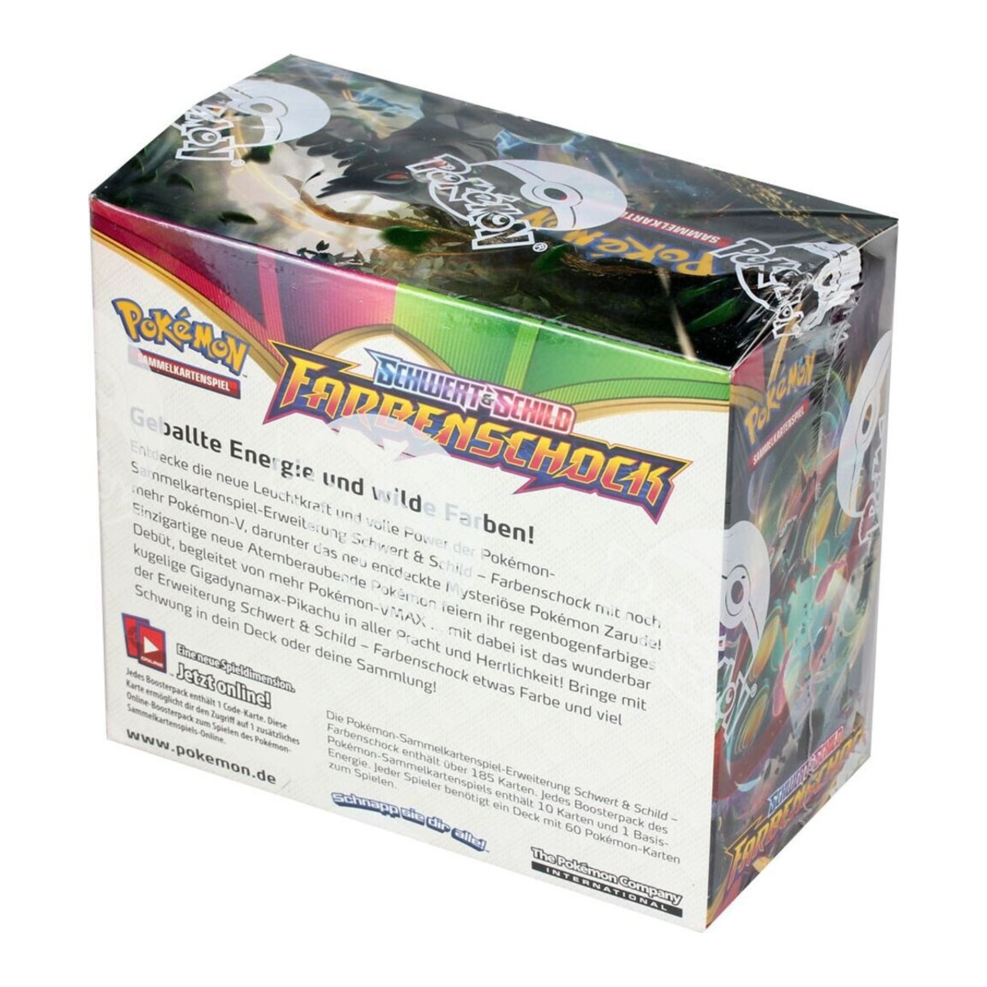 Pokémon - Schwert & Schild: Farbenschock Booster Display - DE Rückseite