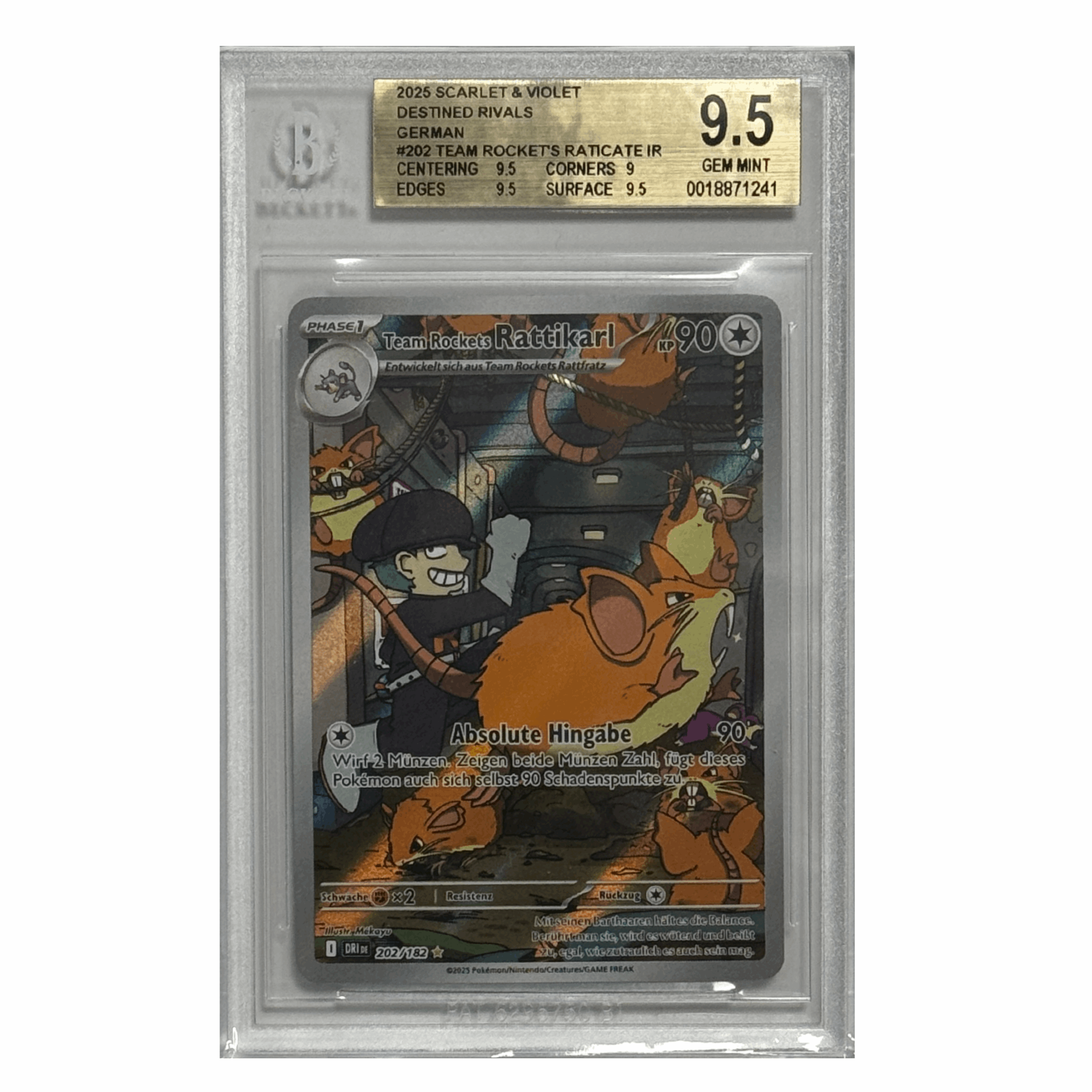 Pokémon - Team Rockets Rattikarl IR #202 (Destined Rivals) – BGS 9.5 Gem Mint