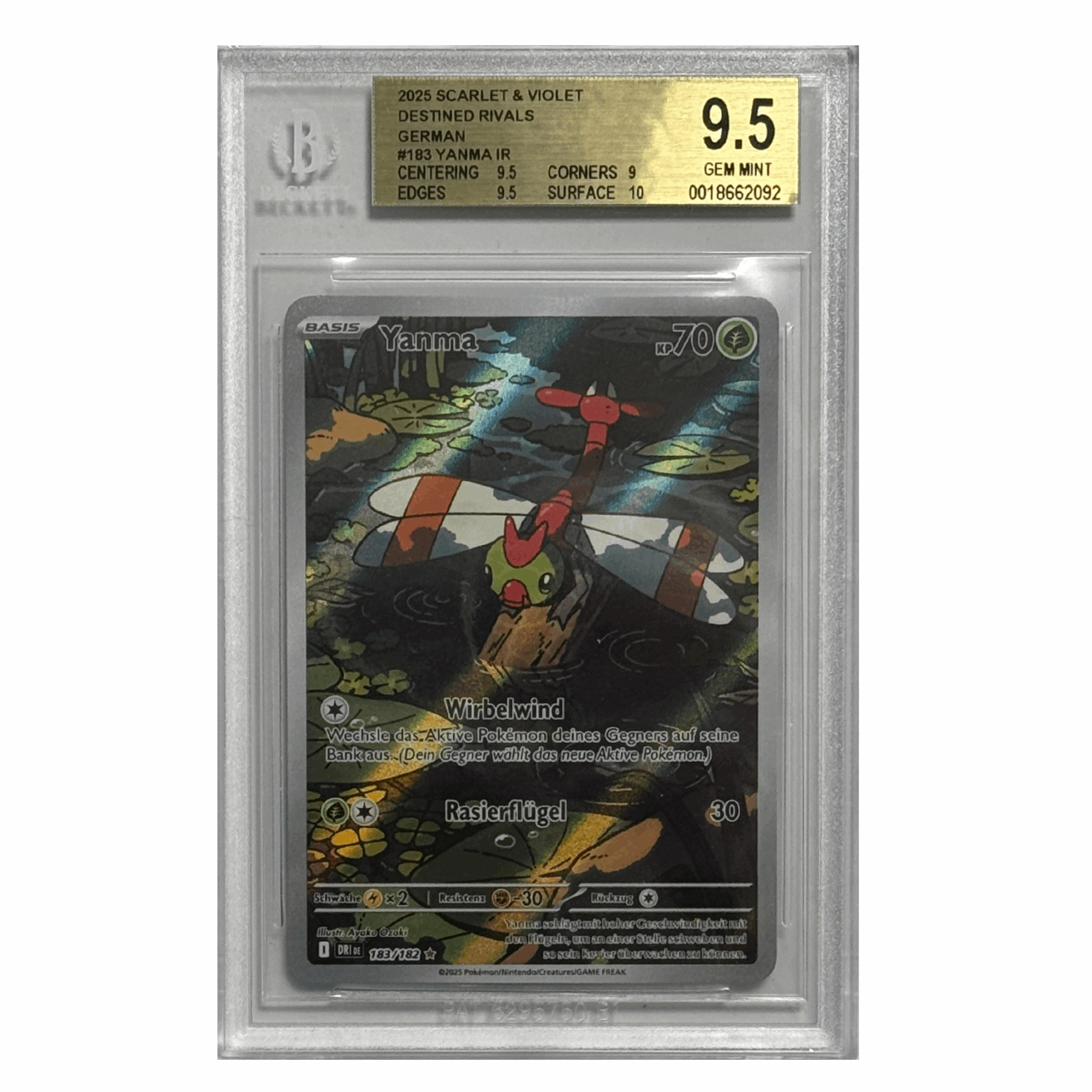 Pokémon - Yanma IR #183 (Destined Rivals) – BGS 9.5 Gem Mint