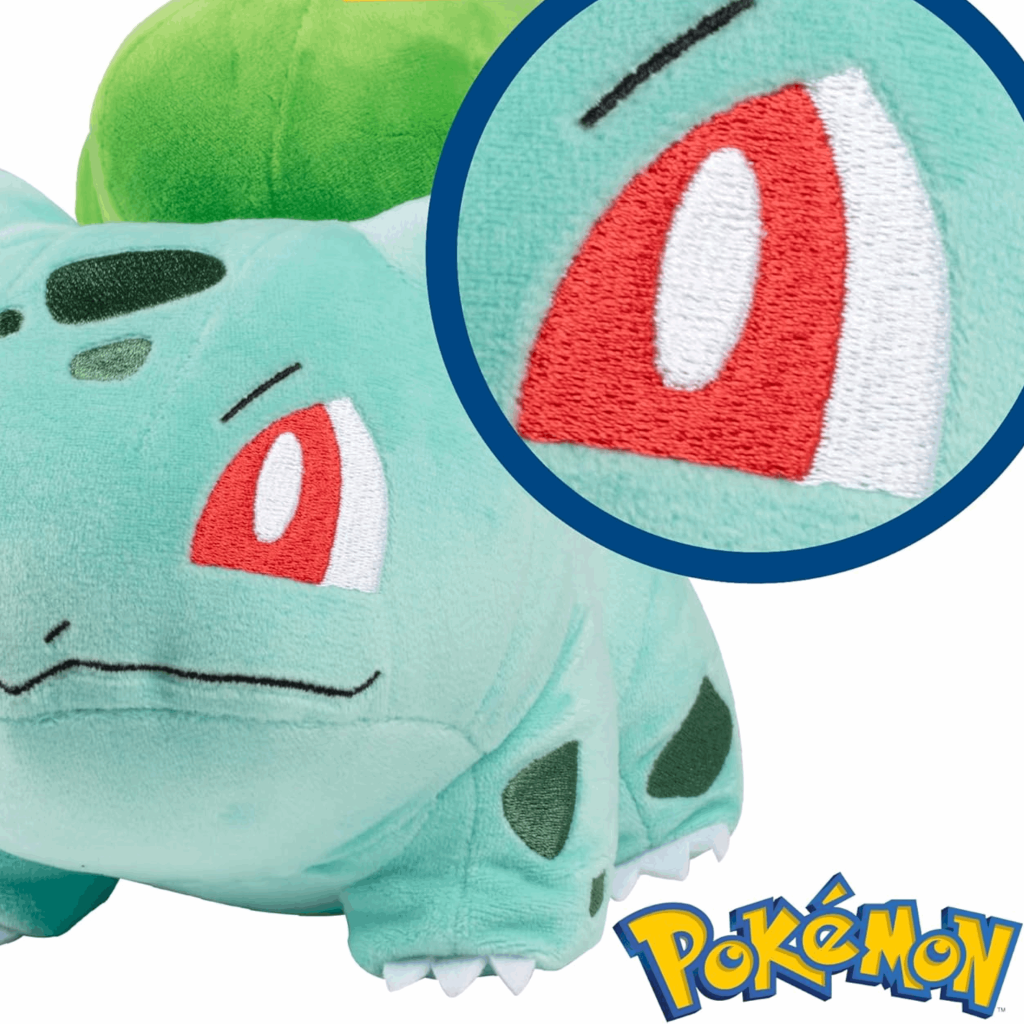 Pokémon – Kanto Bisasam (Bulbasaur) Plüsch 20 cm (Jazwares) Detail