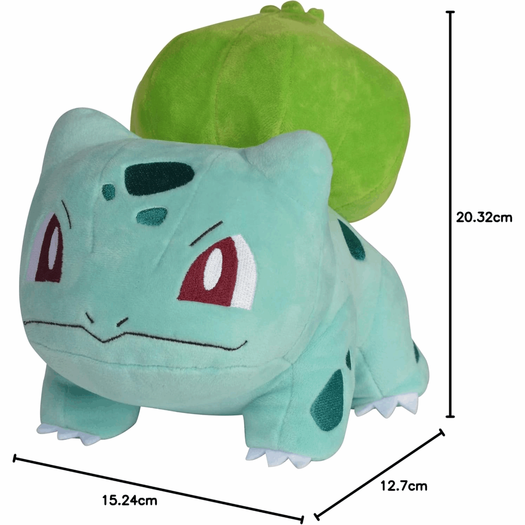Pokémon – Kanto Bisasam (Bulbasaur) Plüsch 20 cm (Jazwares) Seitlich