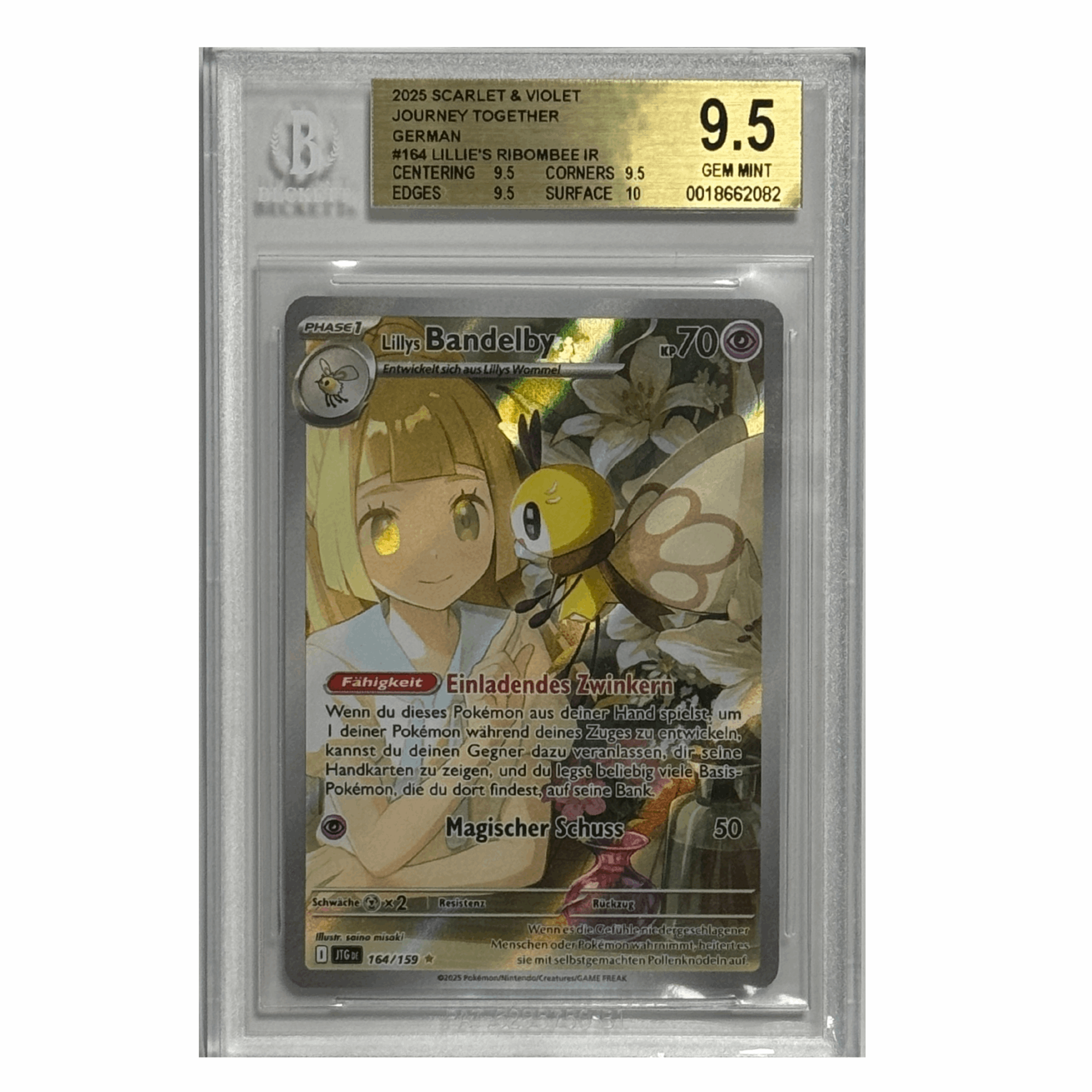 Pokémon – Lillies Bandelby IR #164 (Journey Together) – BGS 9.5 Gem Mint