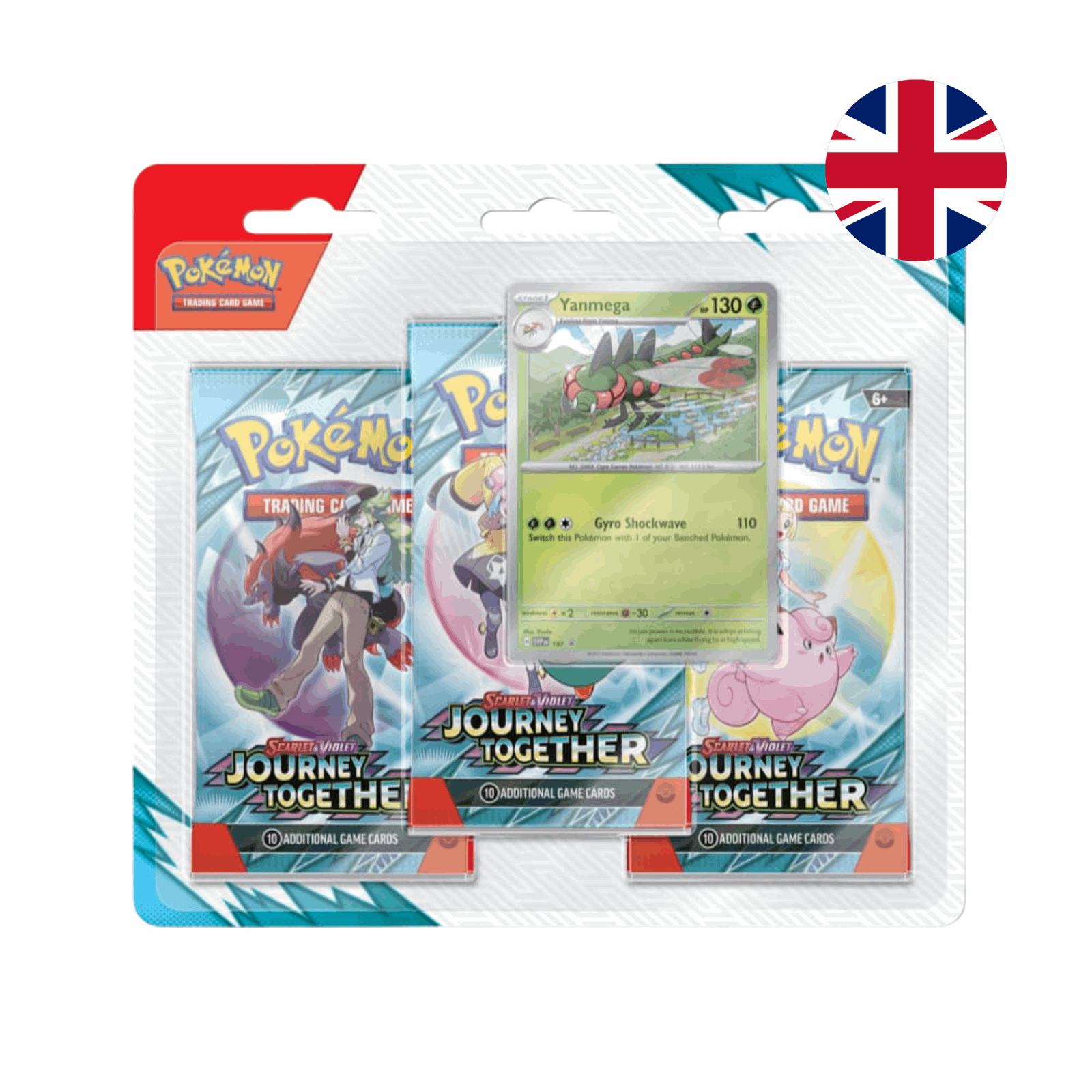 Pokémon - Scarlet & Violet: Journey Together 3 Pack Blister Yanmega - EN - cardcosmos