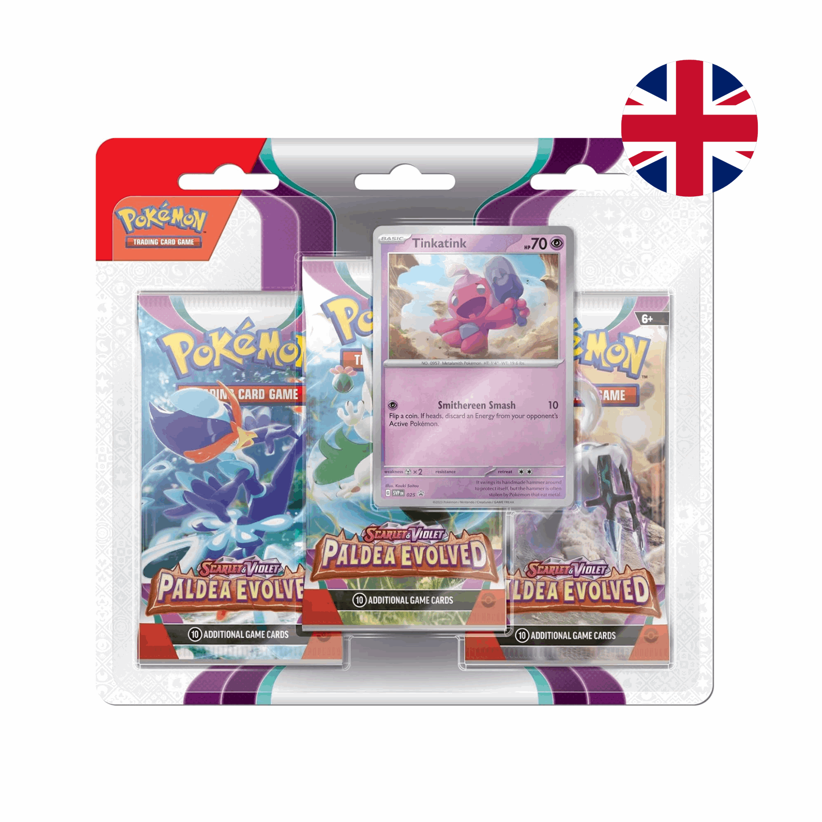 Pokémon - Scarlet & Violet: Paldea Evolved Tinkatink 3 Pack Blister Pack - EN