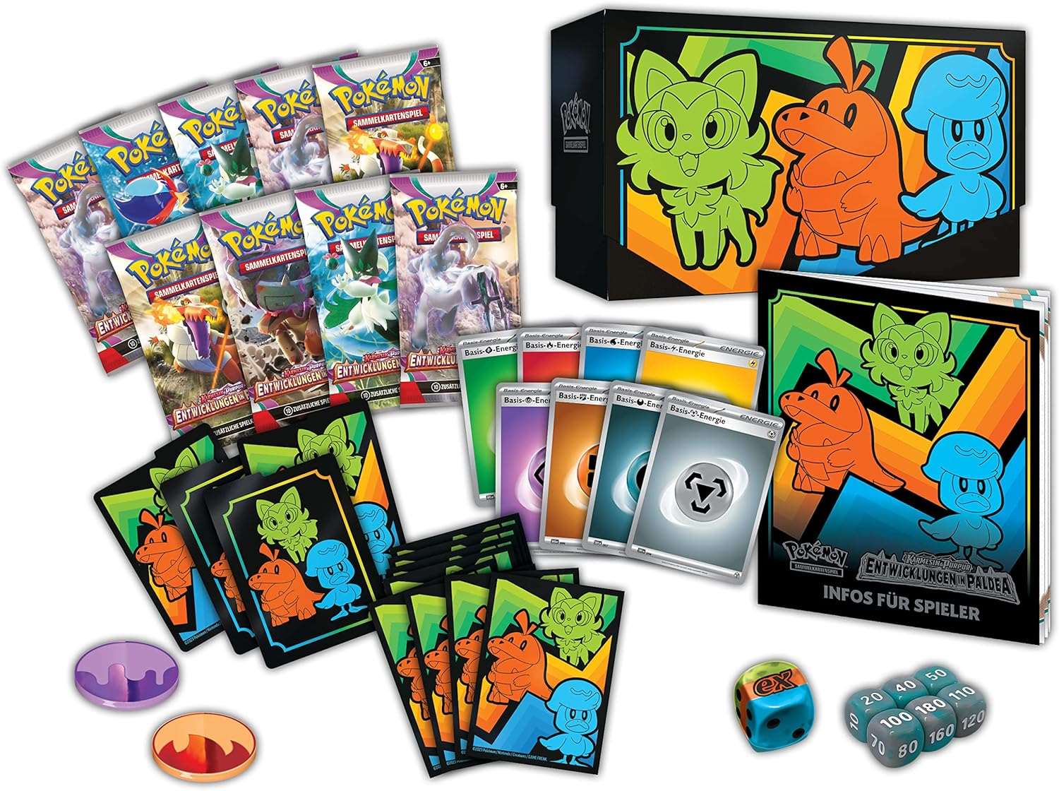 Pokémon - Karmesin & Purpur - Entwicklungen in Paldea - Top-Trainer-Box - DE - cardcosmos
