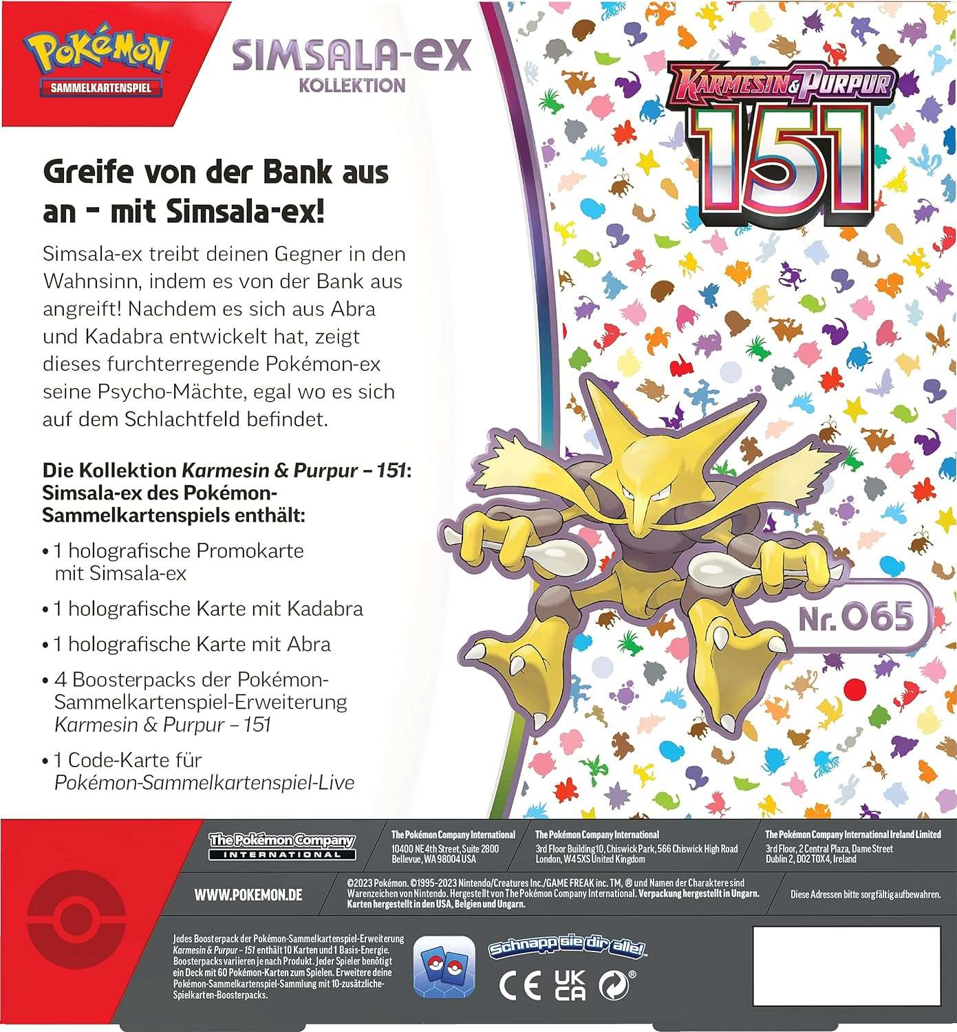 Pokémon - Karmesin & Purpur: 151 Simsala ex Kollektion - DE - cardcosmos