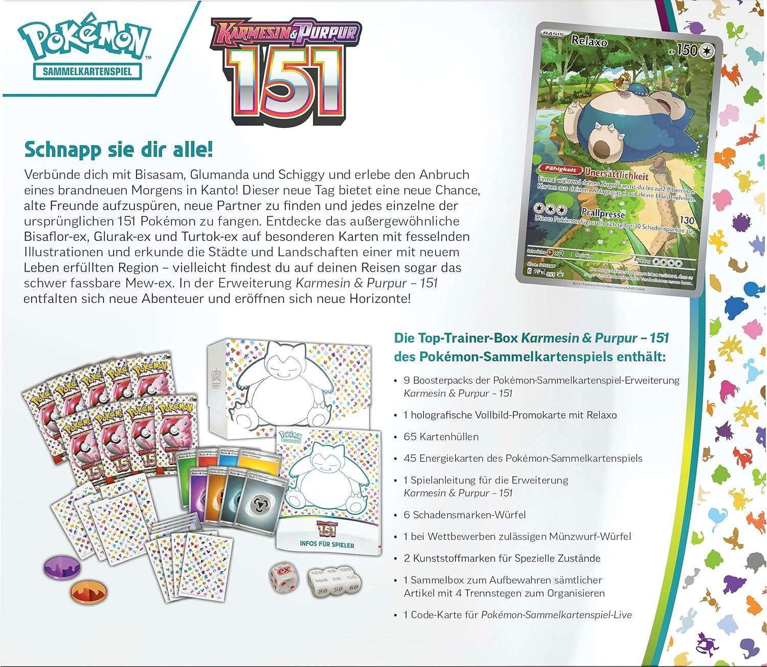 Pokémon - Karmesin & Purpur: 151 Top Trainer Box - DE - cardcosmos