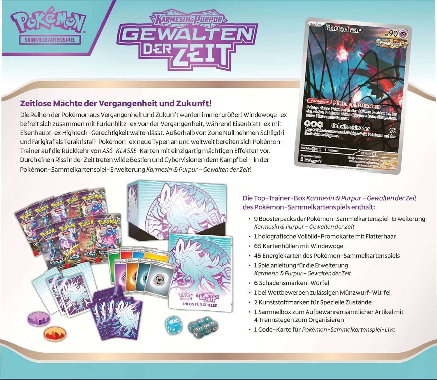 Pokémon - Karmesin & Purpur: Gewalten der Zeit Windewoge Top Trainer Box - DE - cardcosmos