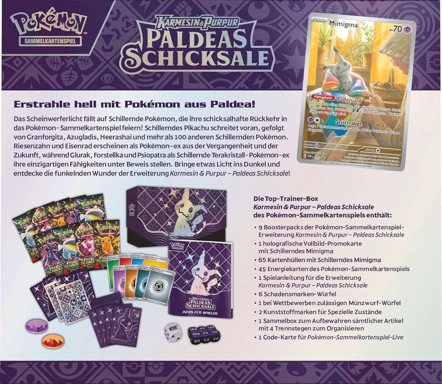 Pokémon - Karmesin & Purpur: Paldeas Schicksale Top Trainer Box - DE - cardcosmos