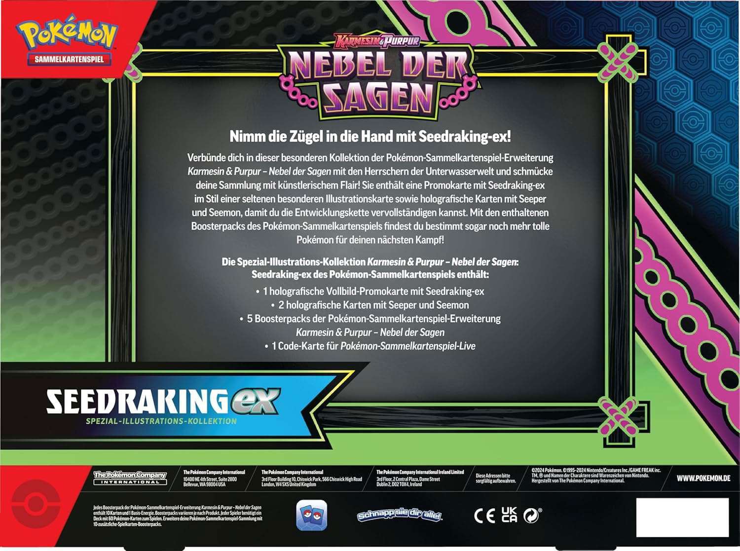 Pokémon - Nebel der Sagen Seedraking ex Special Collection Box - DE - cardcosmos