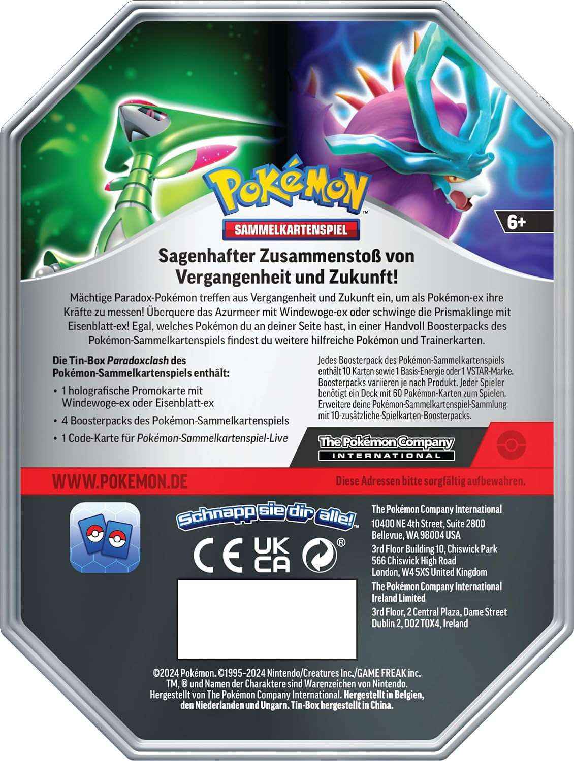Pokémon - Paradox Clash Windgewoge ex Tin Box - DE