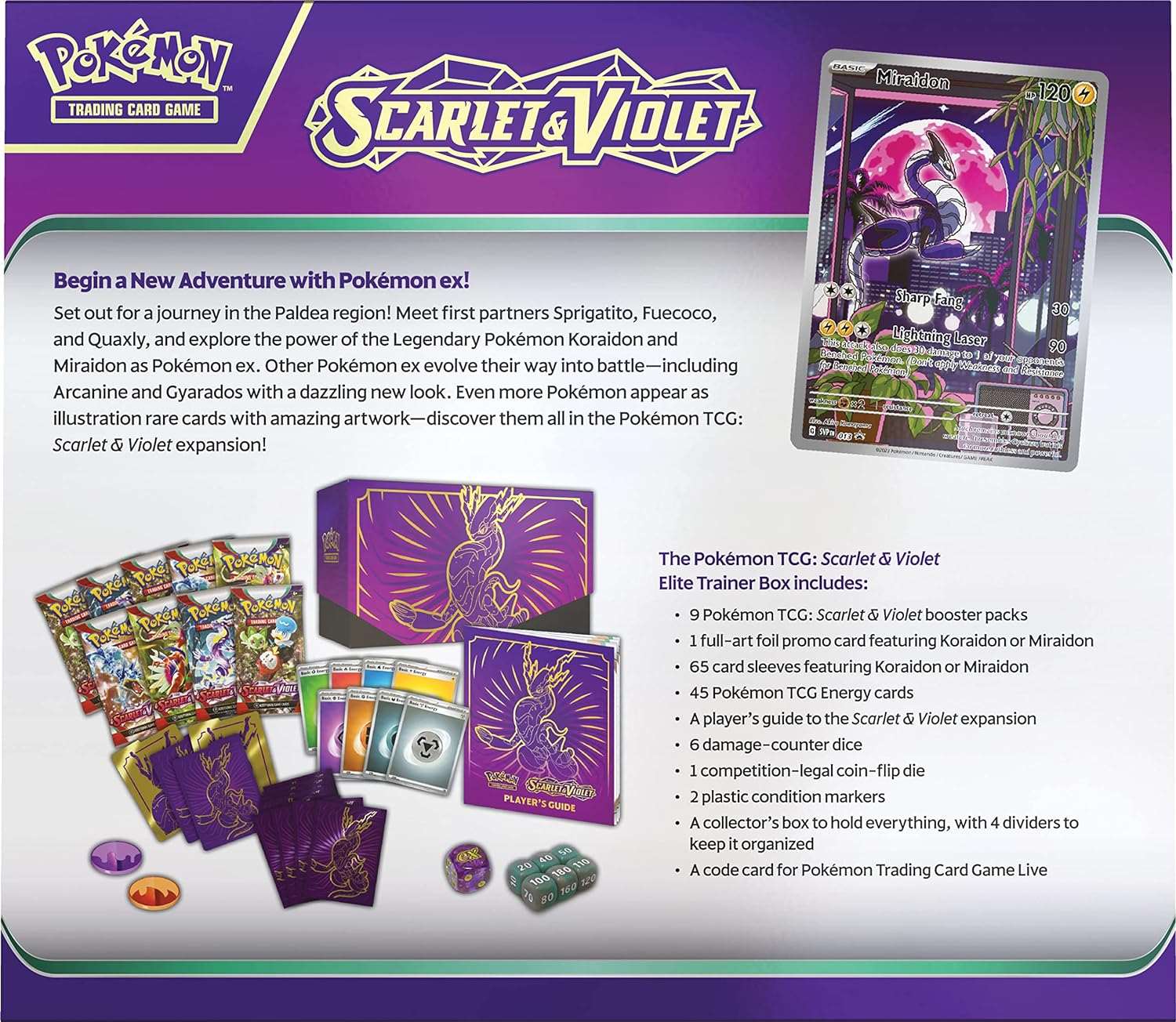 Pokémon - Scarlet & Violet: Miraidon Elite Trainer Box - EN - cardcosmos