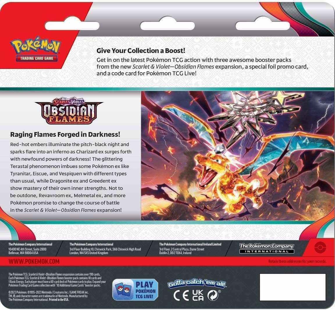 Pokémon - Scarlet & Violet: Obsidianflames Houndstone 3-Pack Blister - EN - cardcosmos