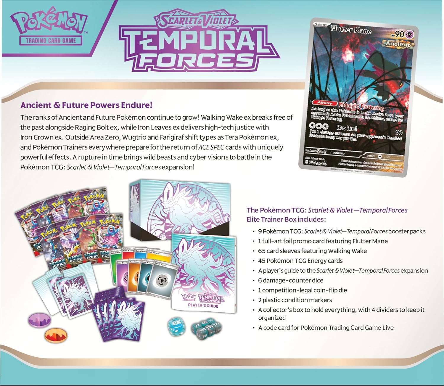 Pokémon - Scarlet & Violet: Temporal Forces Walking Wake Elite Trainer Box - EN - cardcosmos