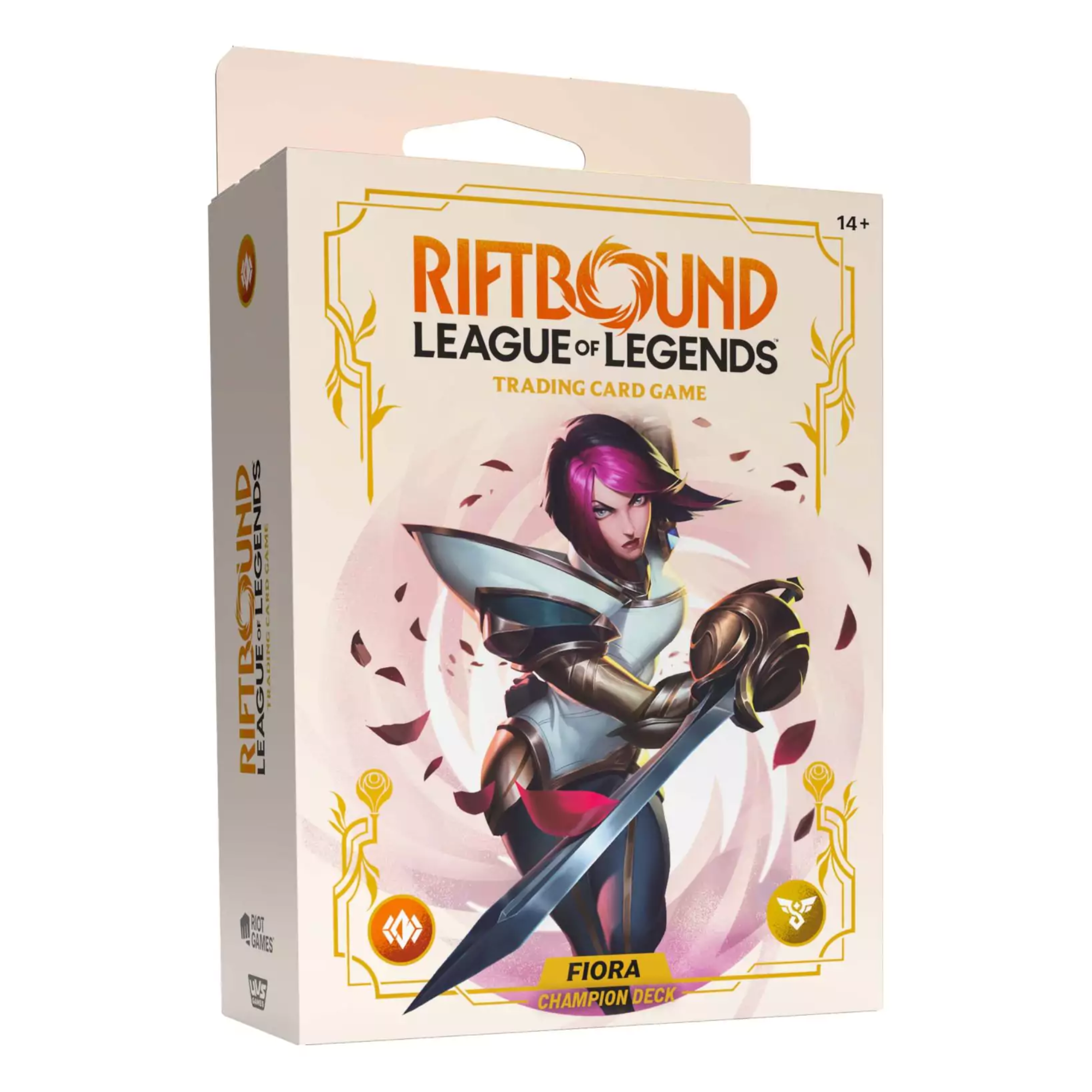 Riftbound: League of Legends - Spiritforged Champion-Deck Fiora - EN seitlich