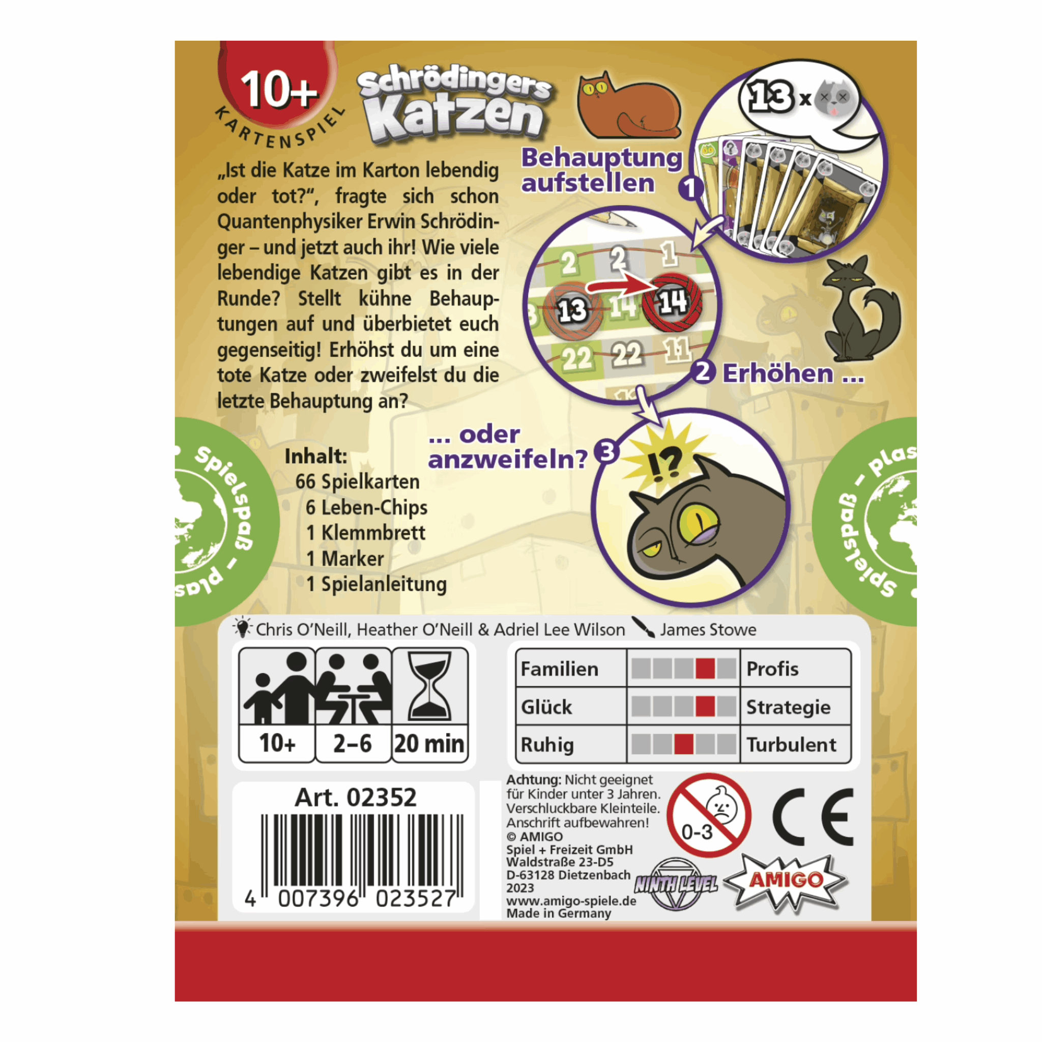 Schrödingers Katzen Rückseite