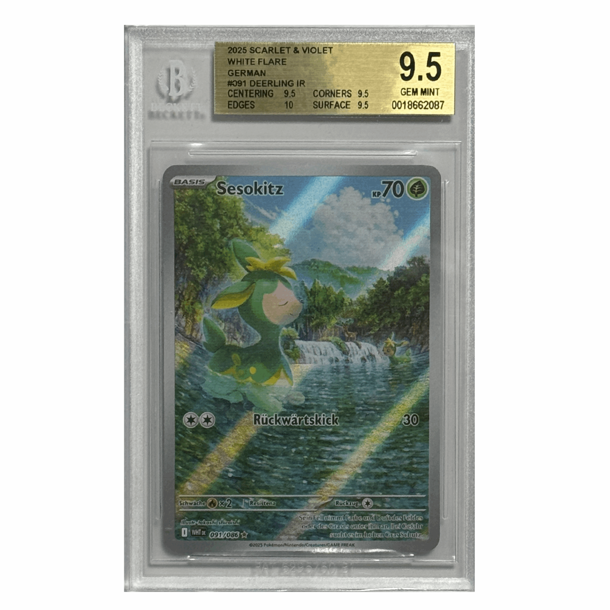 Pokémon - Sesokitz IR #091 (White Flare) – BGS 9.5 Gem Mint