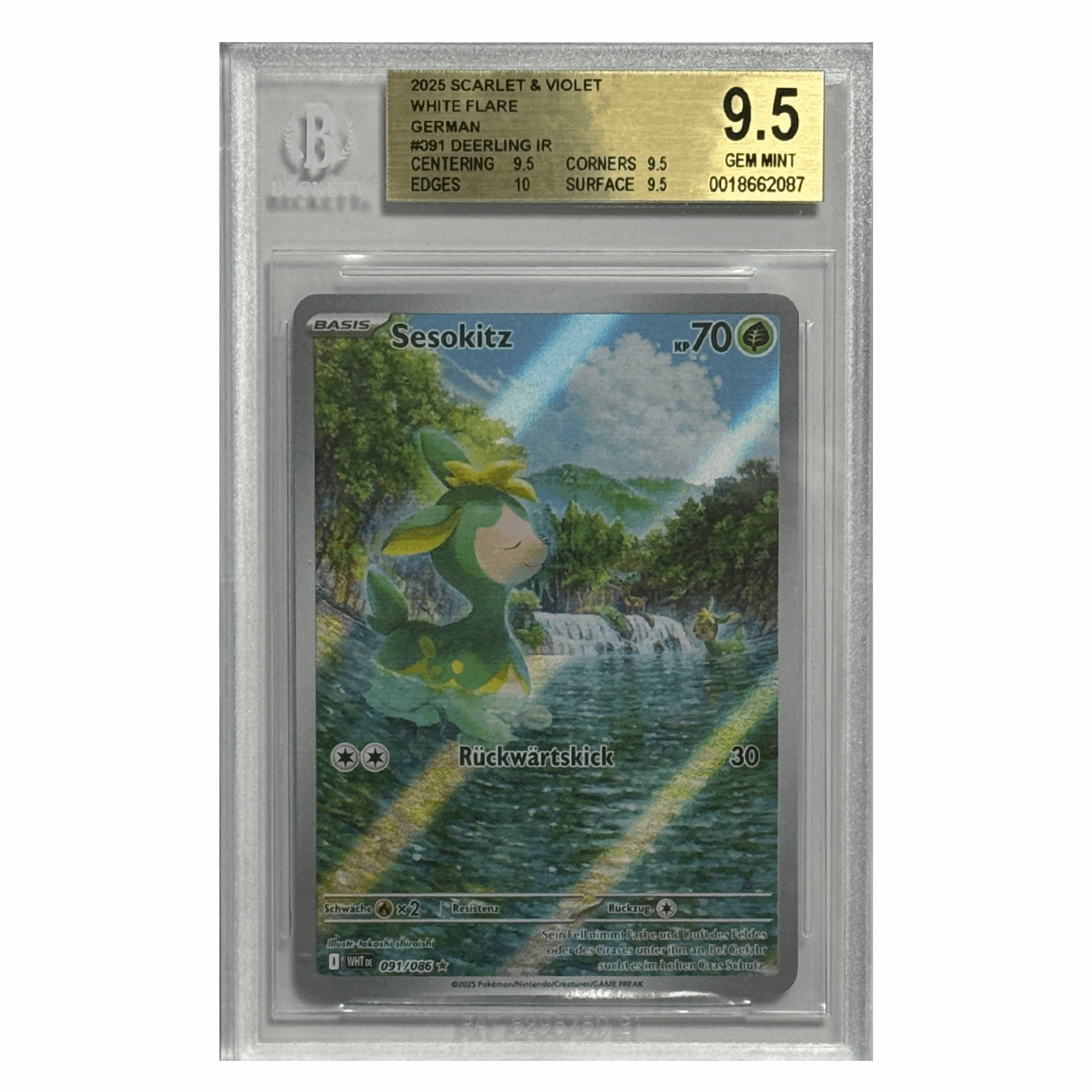 Pokémon - Sesokitz IR #091 (White Flare) – BGS 9.5 Gem Mint