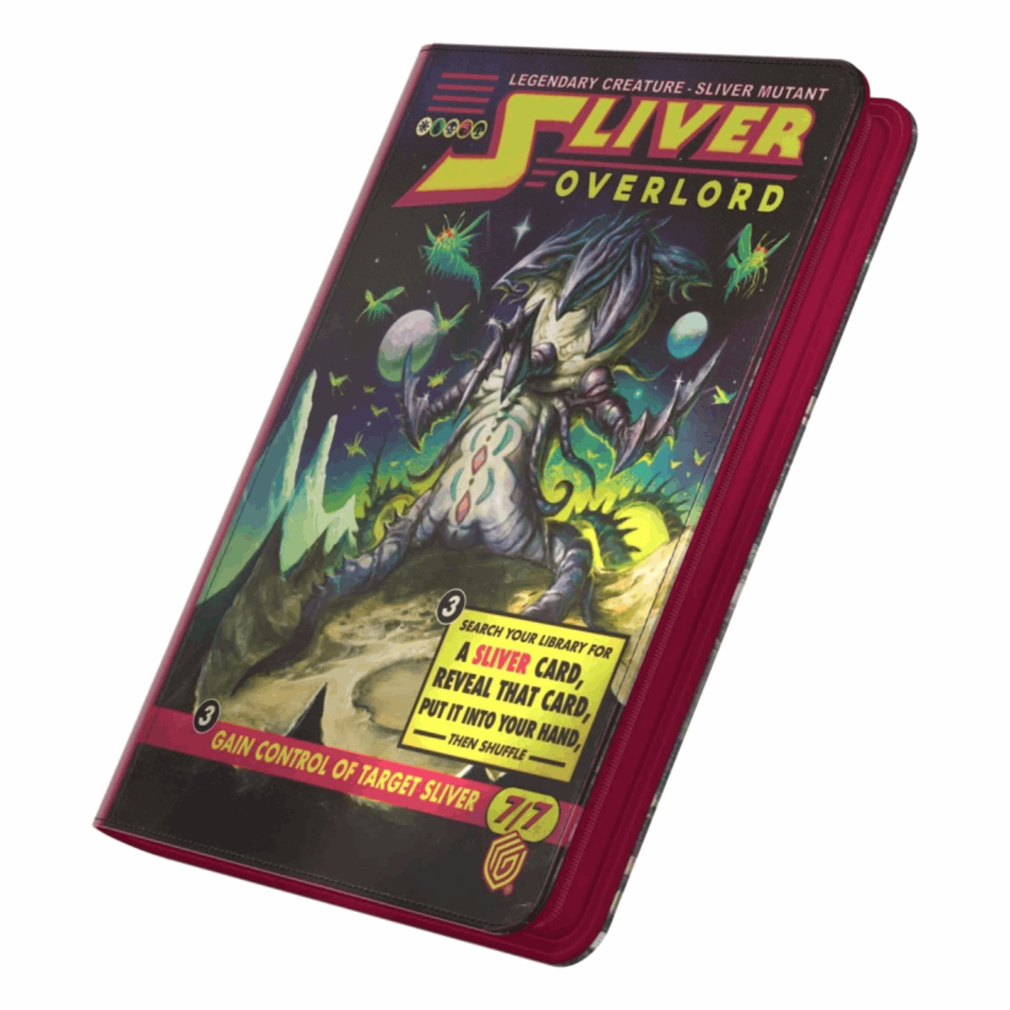Ultimate Guard - Zipfolio 360 Xenoskin Edge of Eternities Sliver Ovelord (MTG) Leicht von der Seite