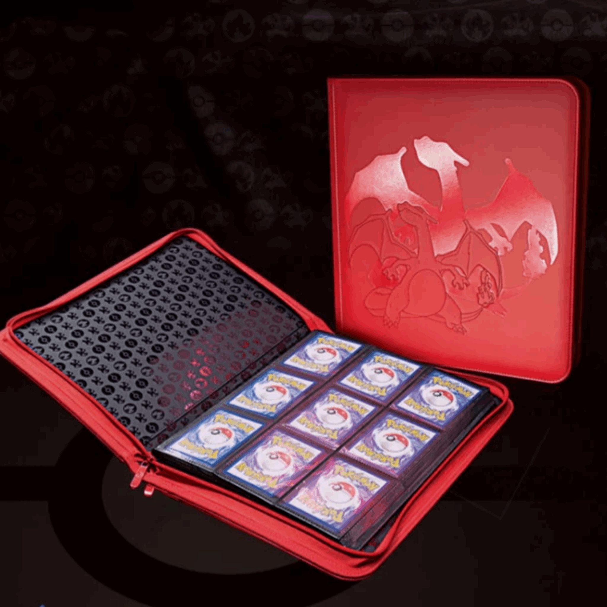 Ultra Pro - Elite Series: Charizard 9-Pocket Zippered PRO Binder Innen und aussenansicht
